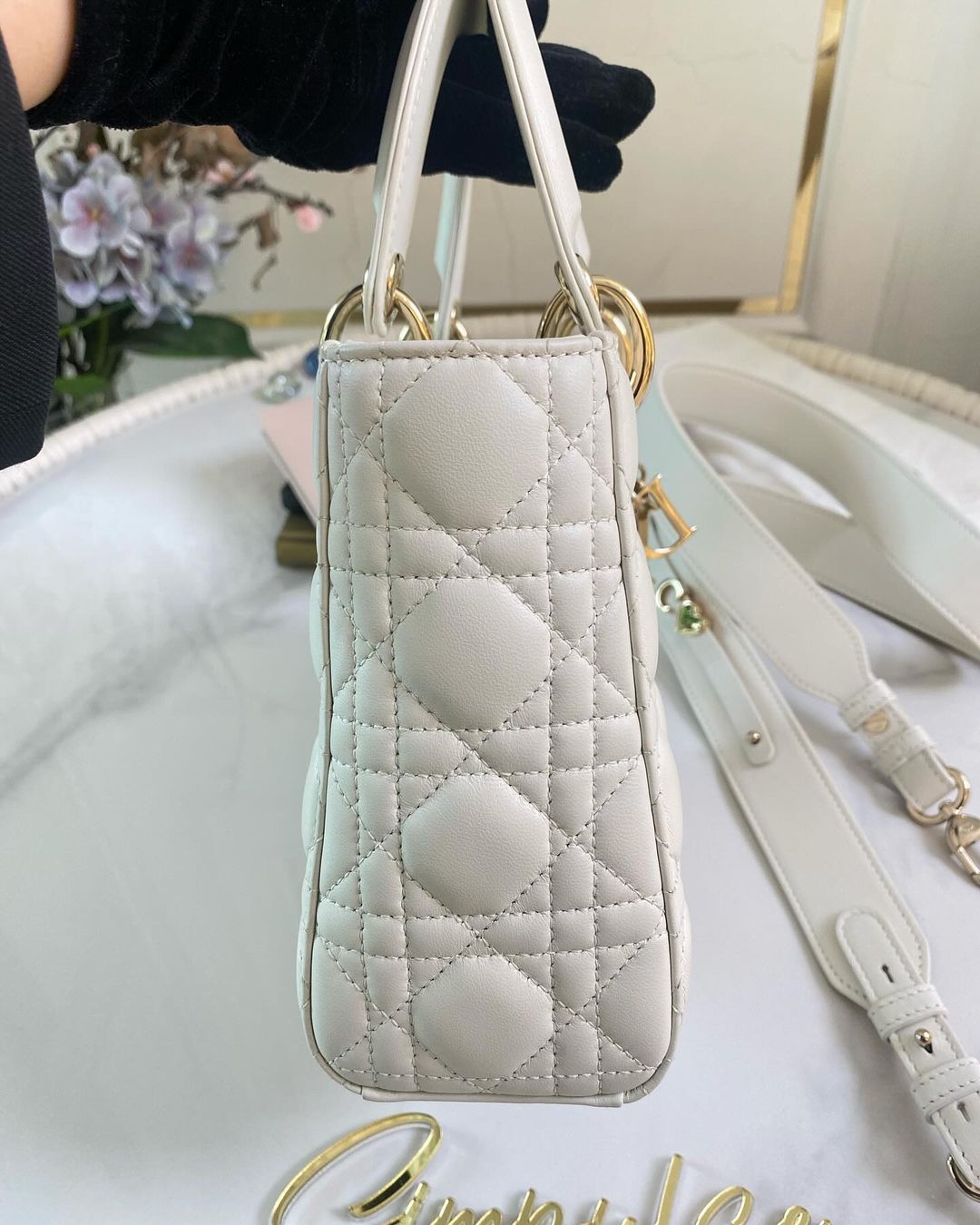 Lady D Small White w/ ABC Strap LGHW