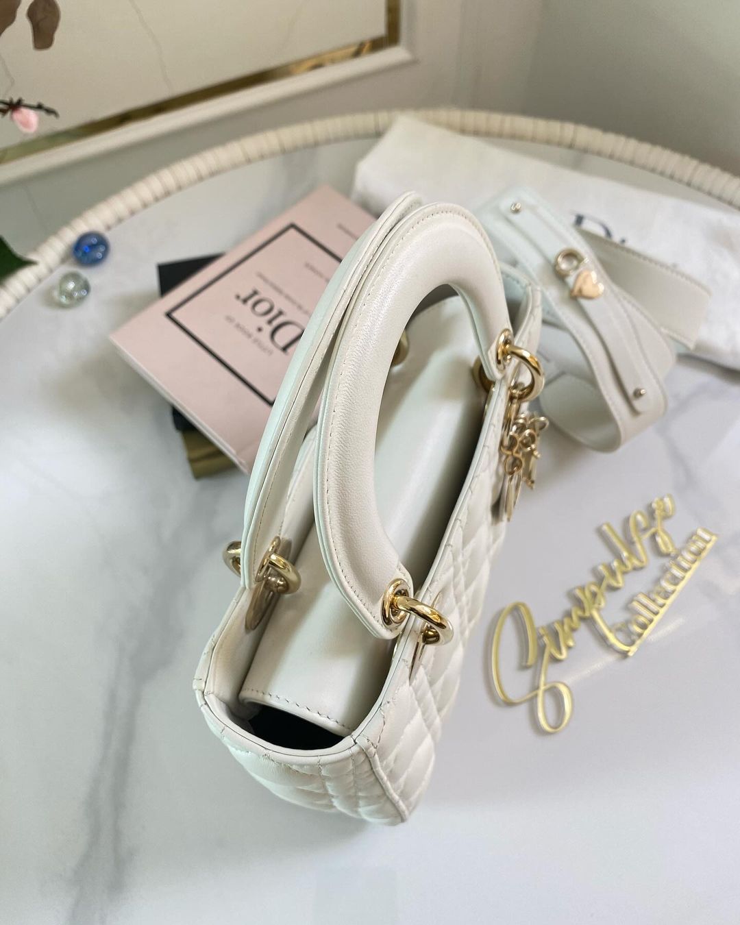 Lady D Small White w/ ABC Strap LGHW