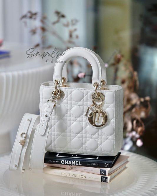 Lady D Small White w/ ABC Strap LGHW