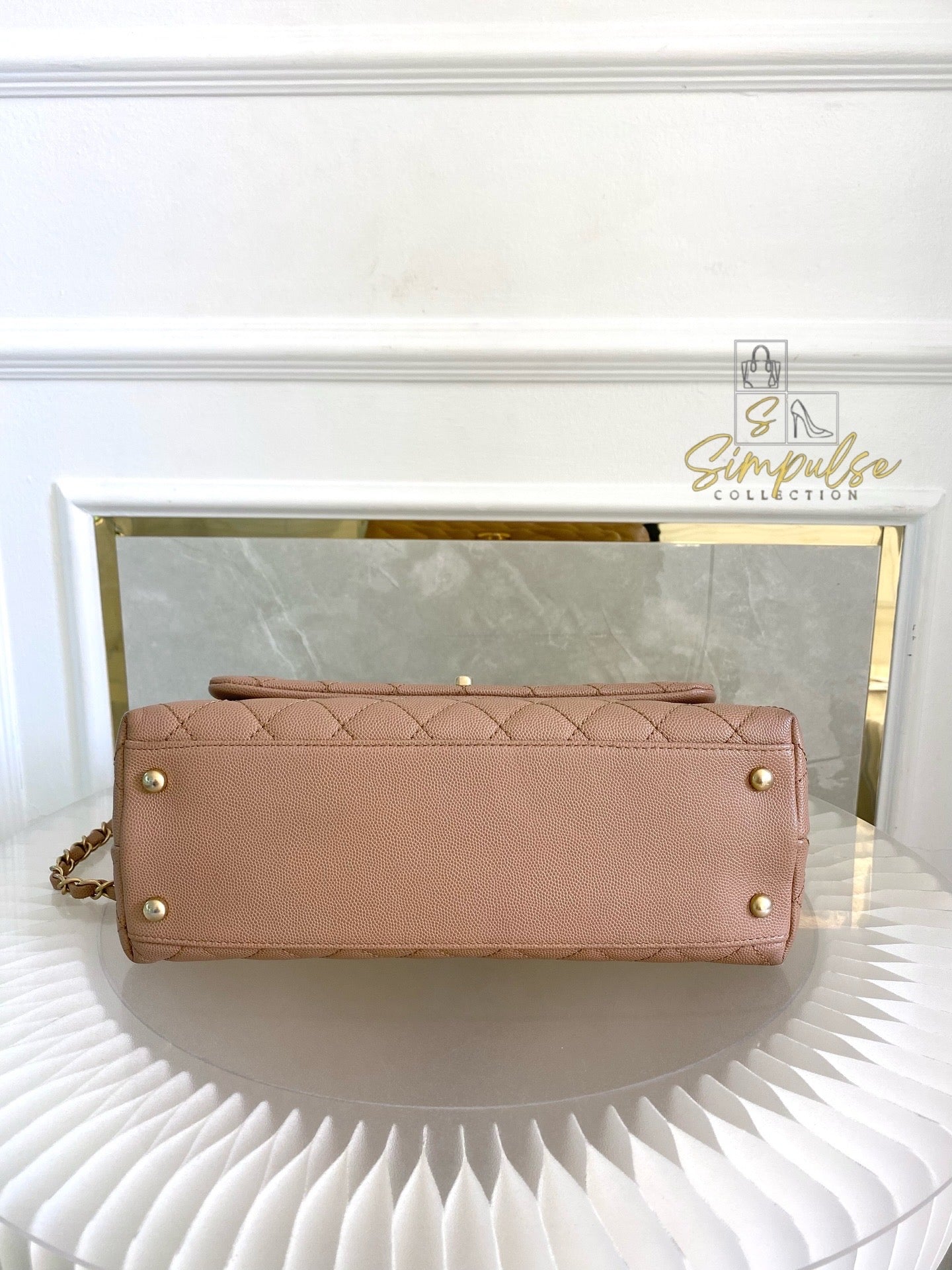 Chanel Coco Lizard Medium Top Handle