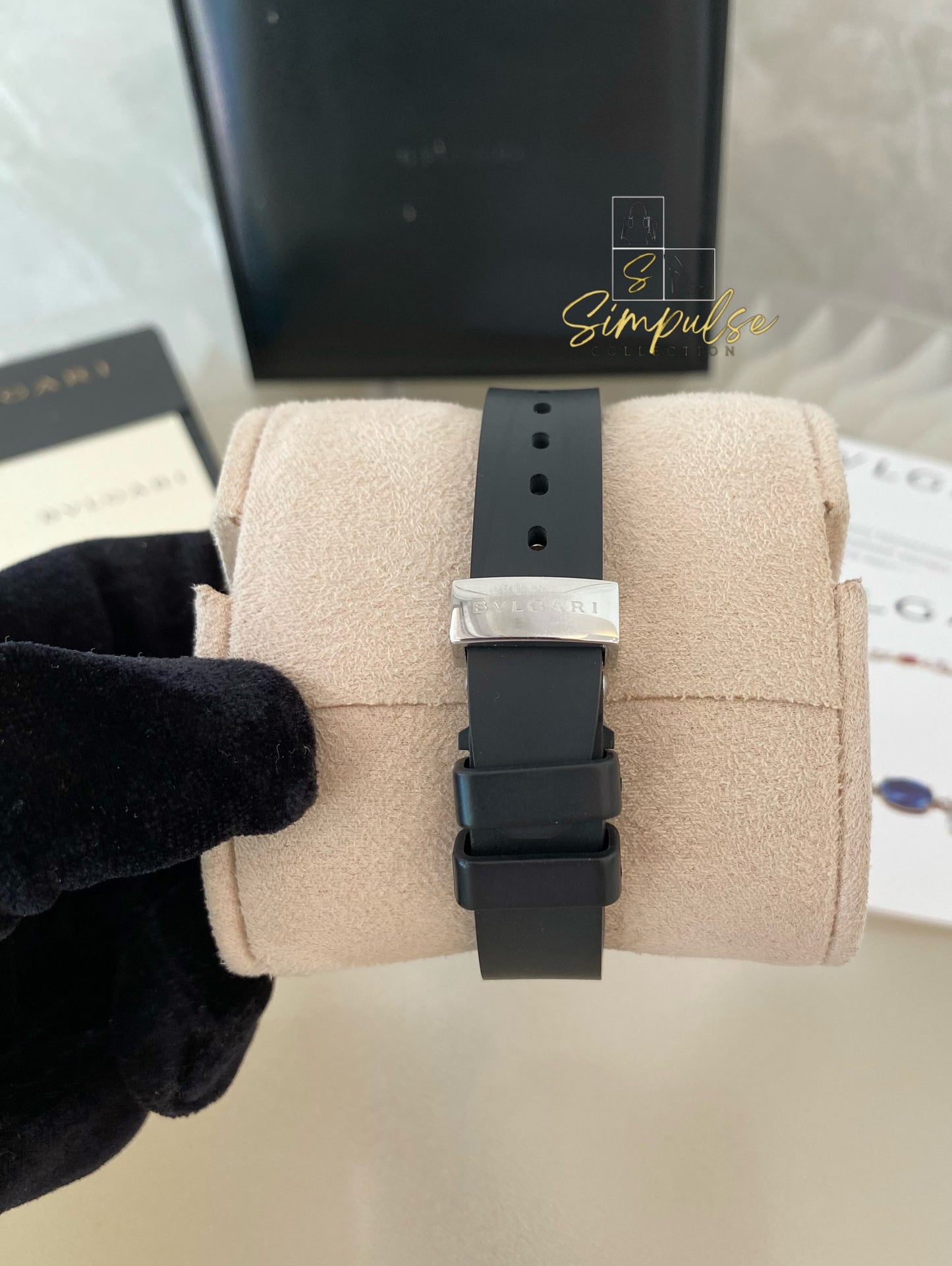 Bvlgari Rettangolo Black Dial