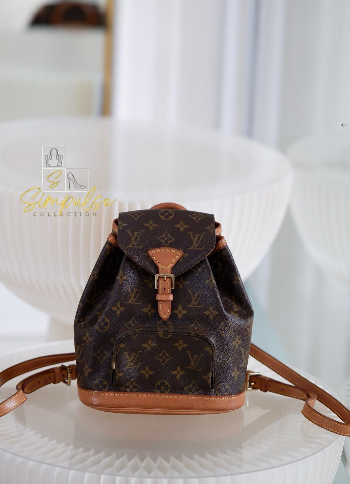 Louis Vuitton Montsouris Mono Backpack Vintage Pm Size