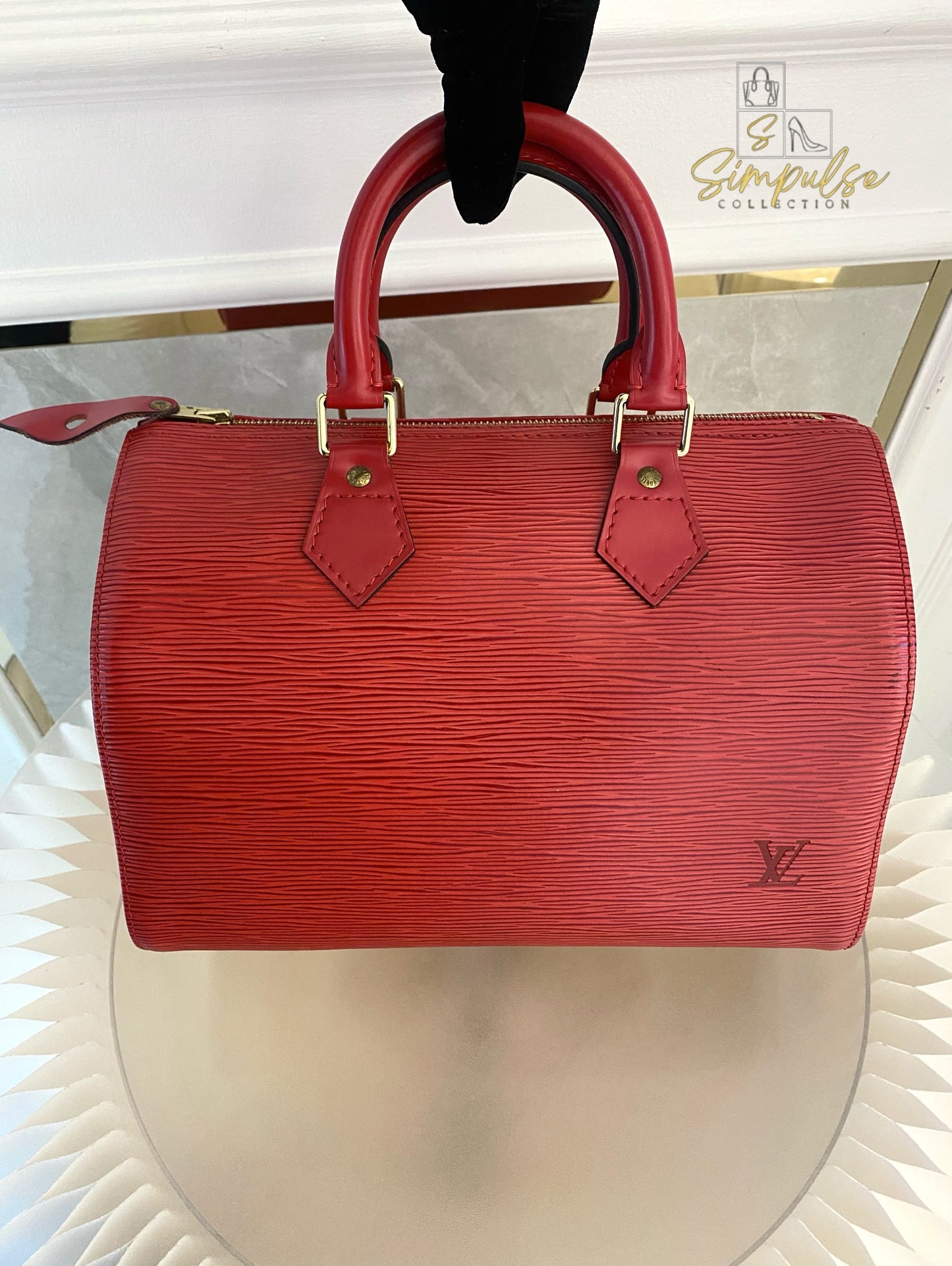 Louis Vuitton Epi Speedy 25 Red
