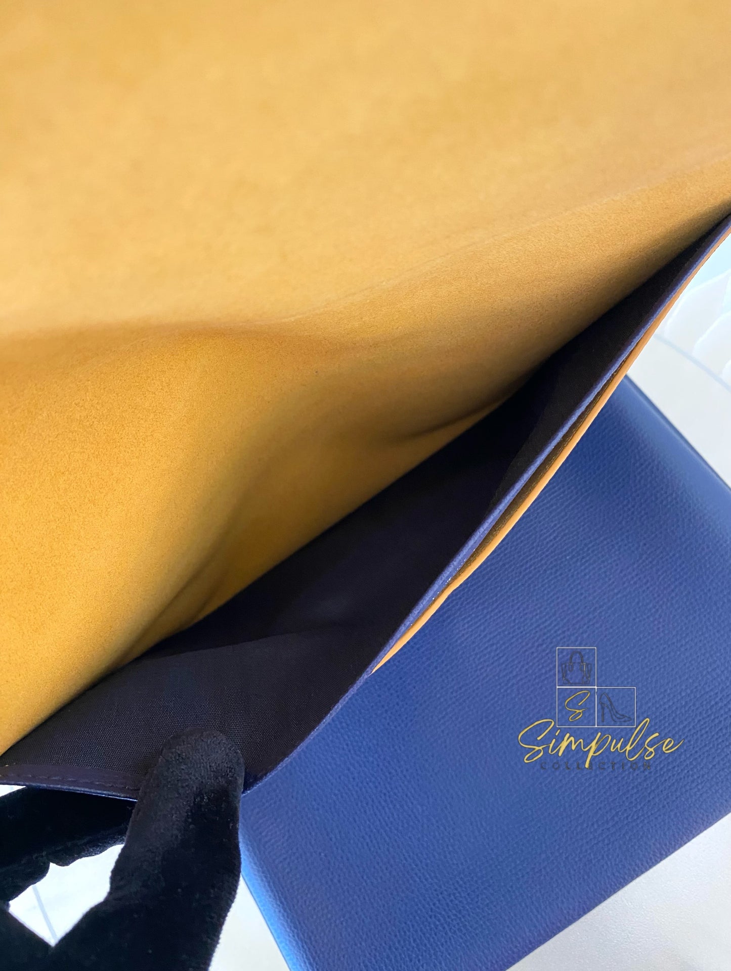 Salvatore Ferragamo Navy Blue Envelope