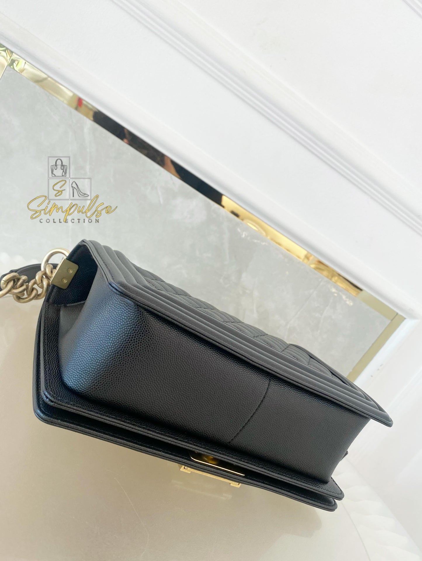Chanel Leboy Old Medium Caviar Black GHW