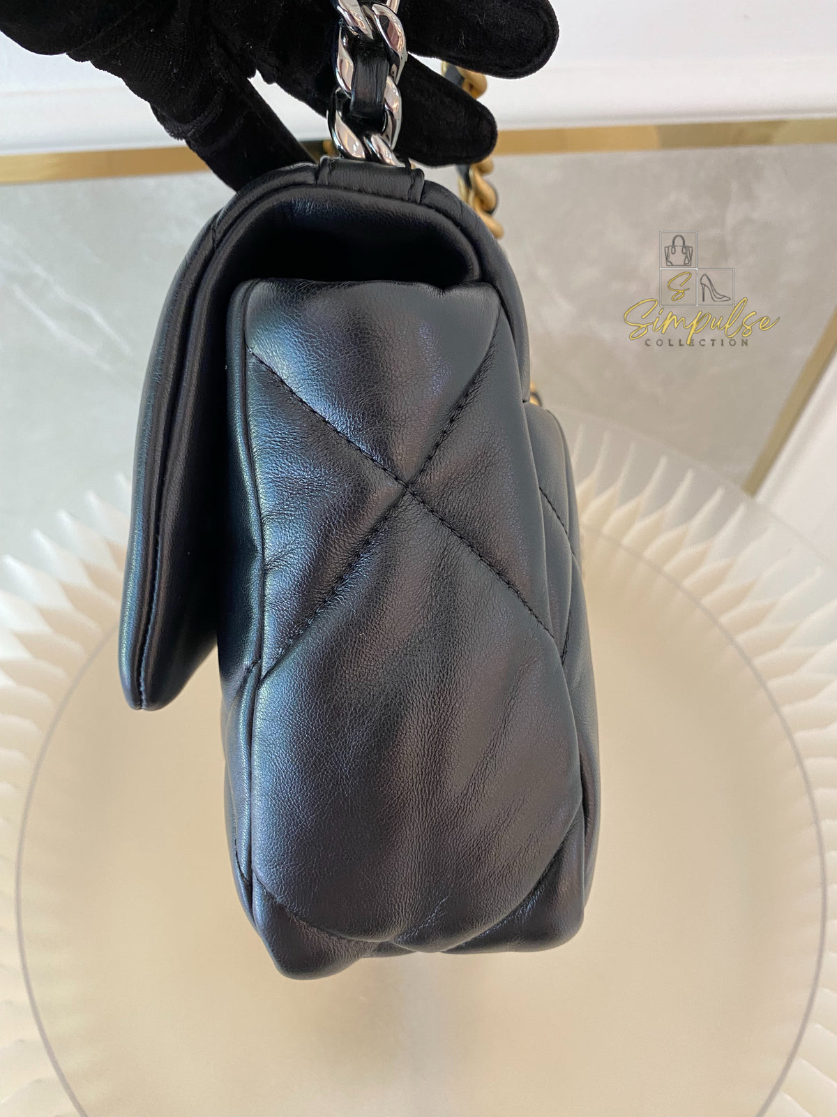 CHANEL C19 SMALL BLACK