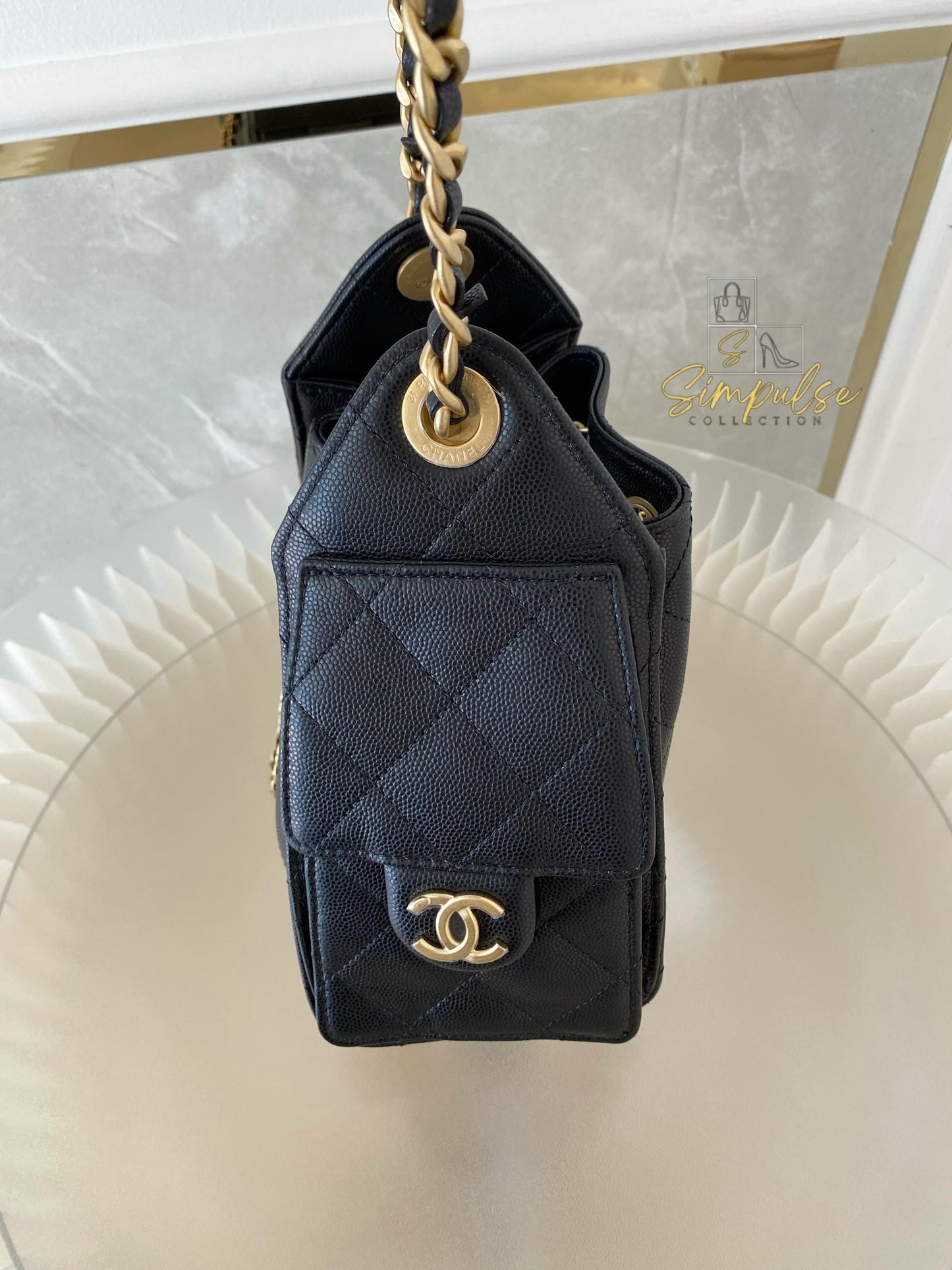 Chanel C25 Mini Black Caviar GHW
