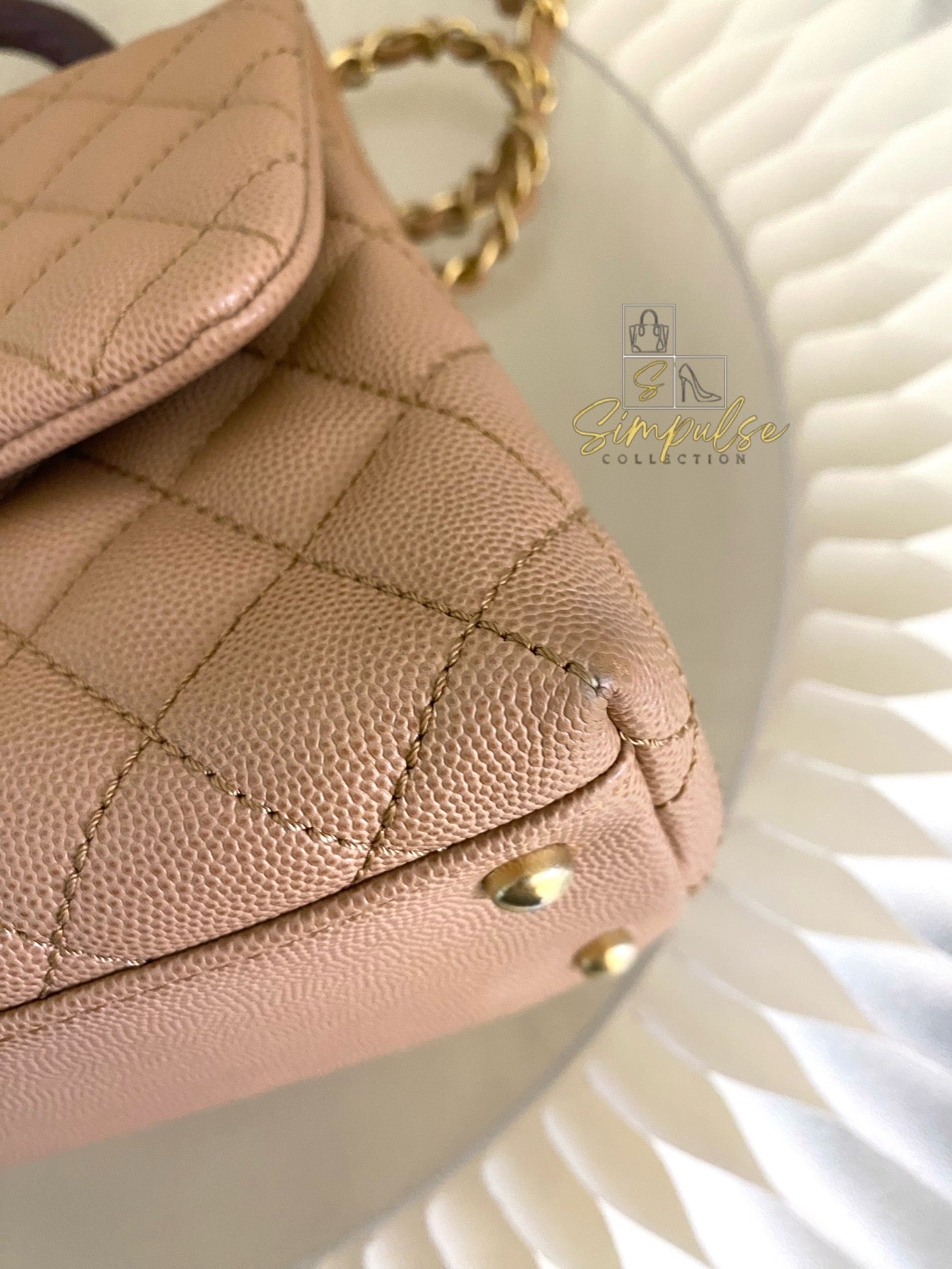 Chanel Coco Lizard Medium Top Handle