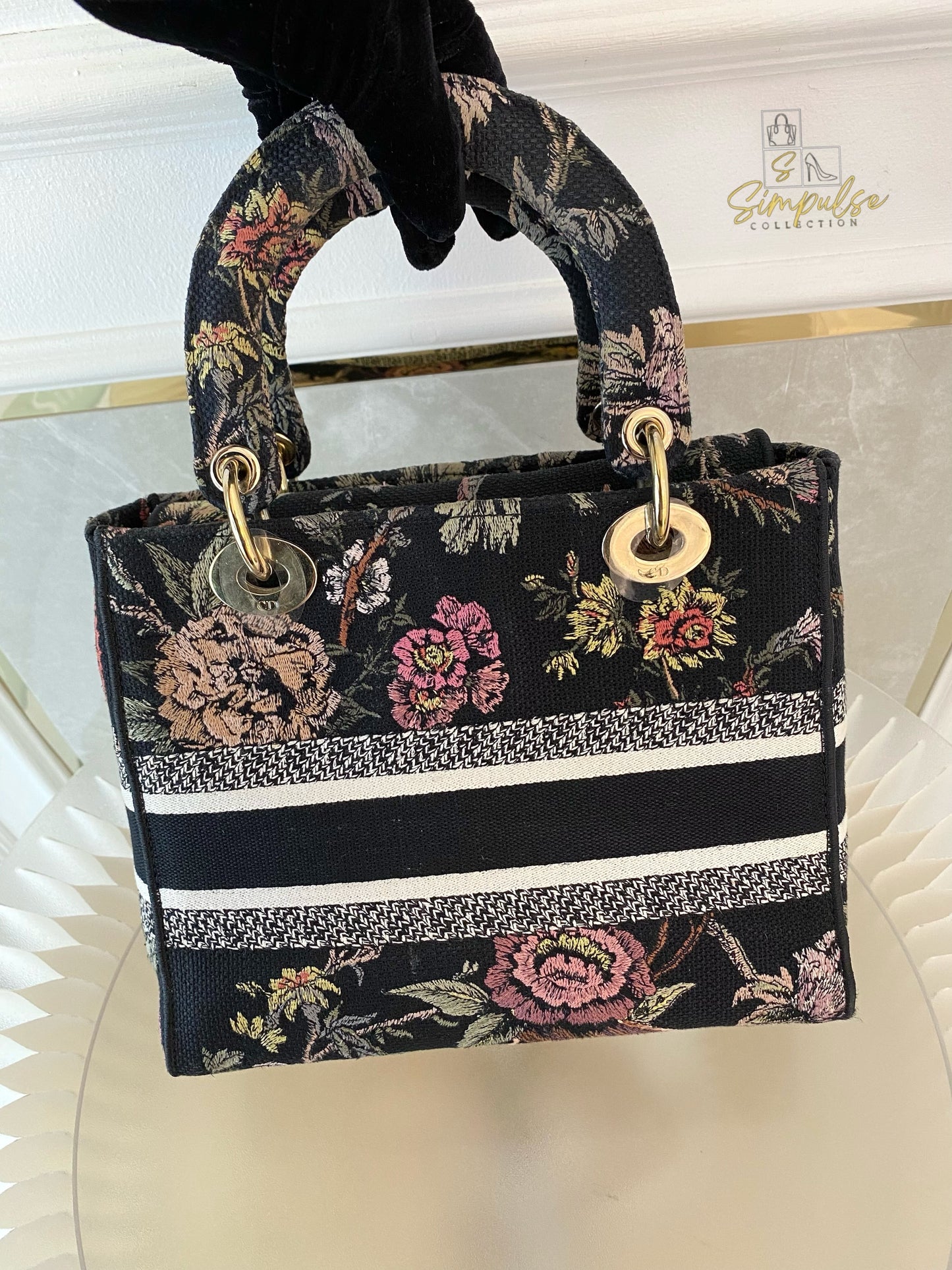 DIOR D-LITE OBLIQUE MEDIUM BLACK