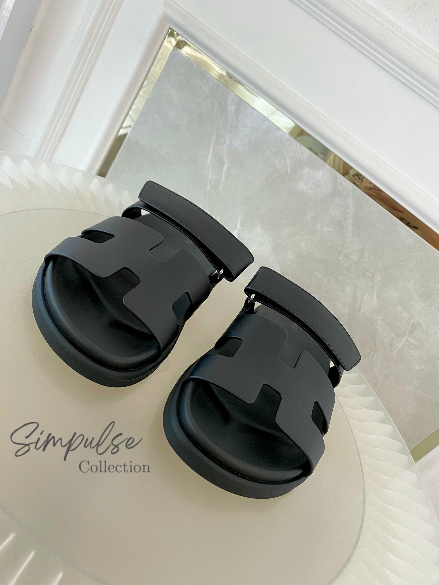 HERMES BLACK SANDAL