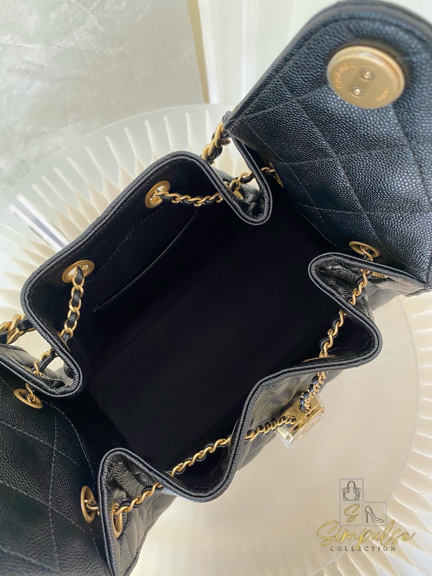 Chanel C25 Small Caviar Black GHW