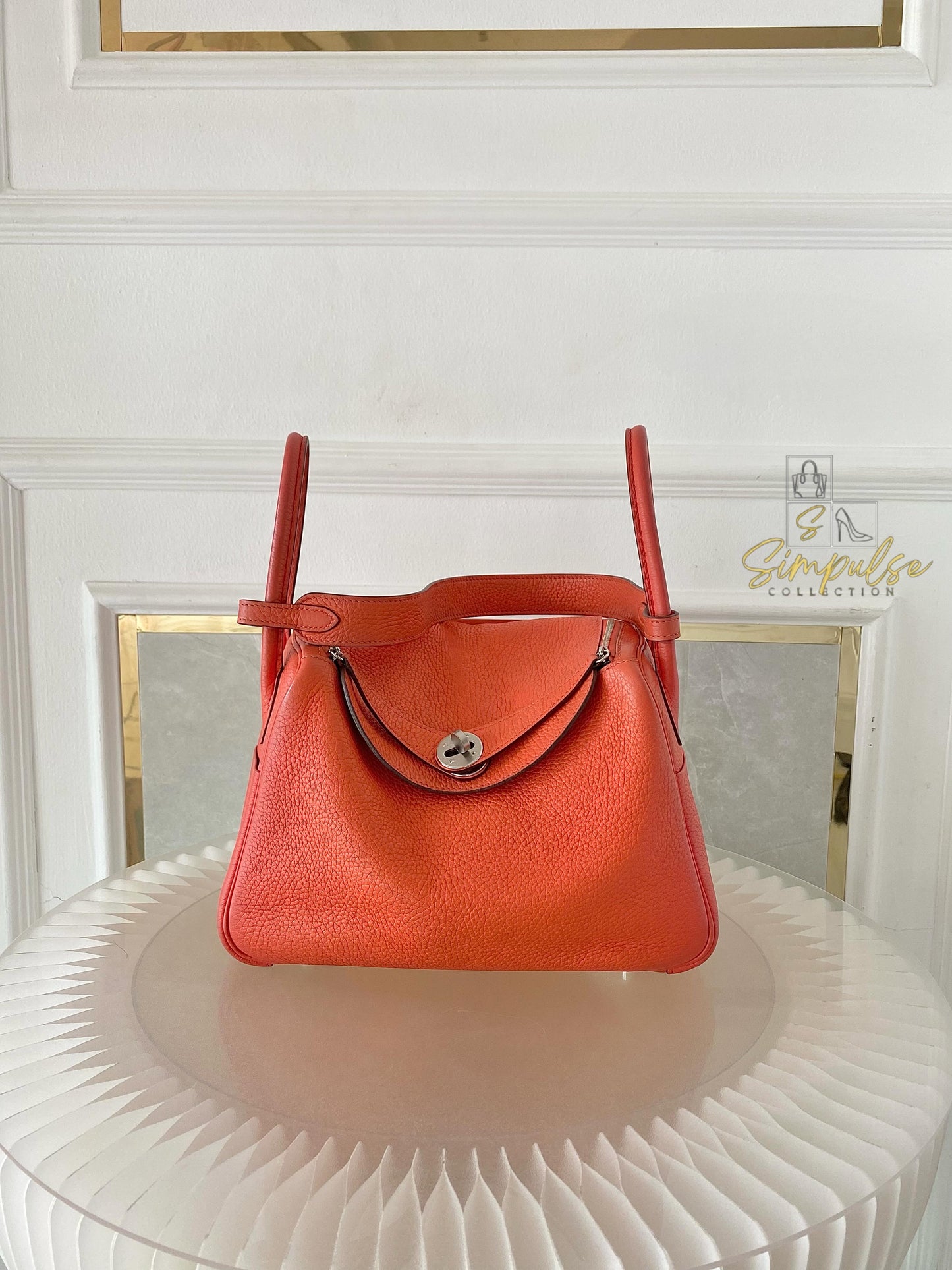 Hermes Lindy 26 in Rose Jaipur PHW
