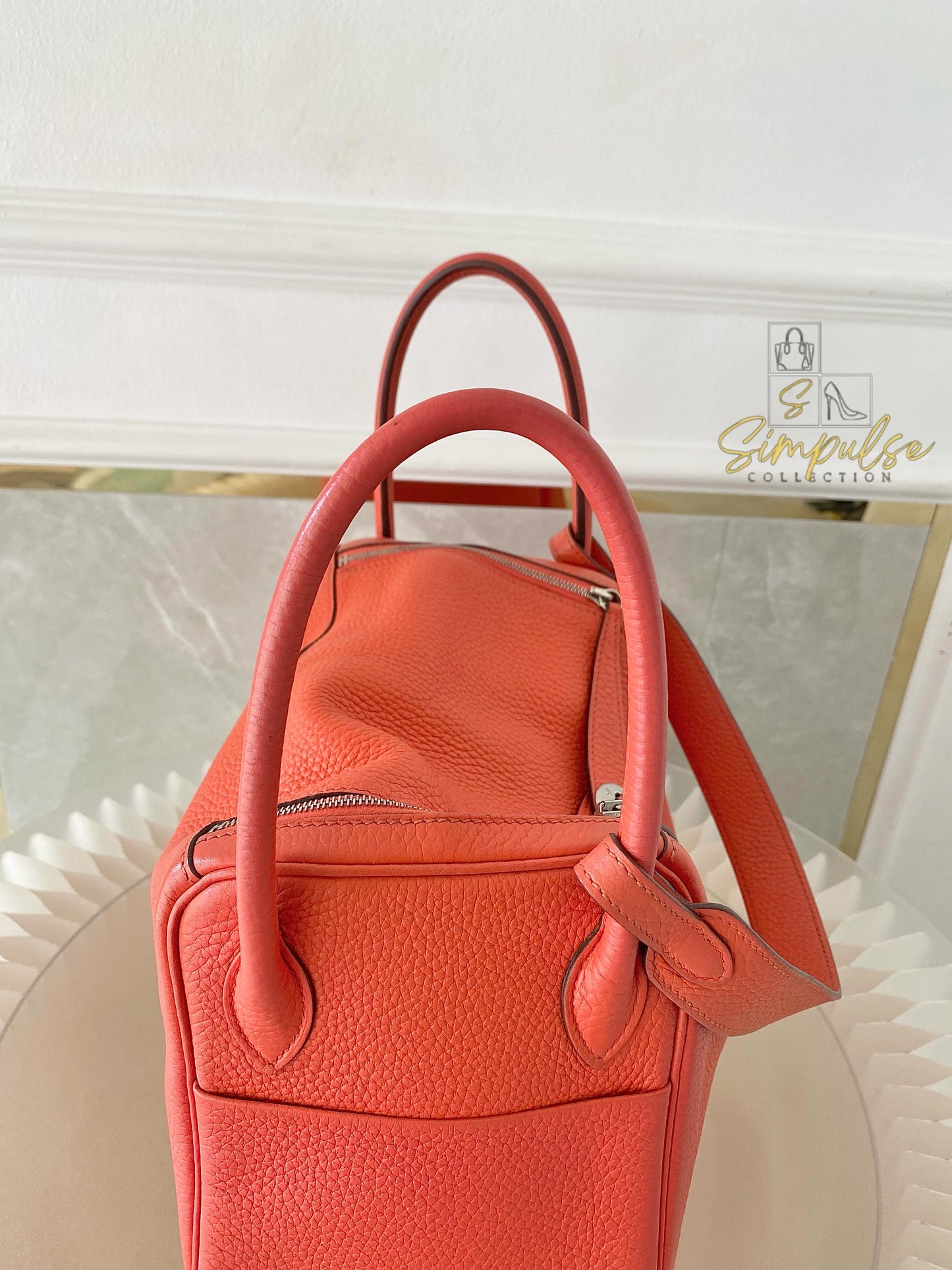 Hermes Lindy 26 in Rose Jaipur PHW