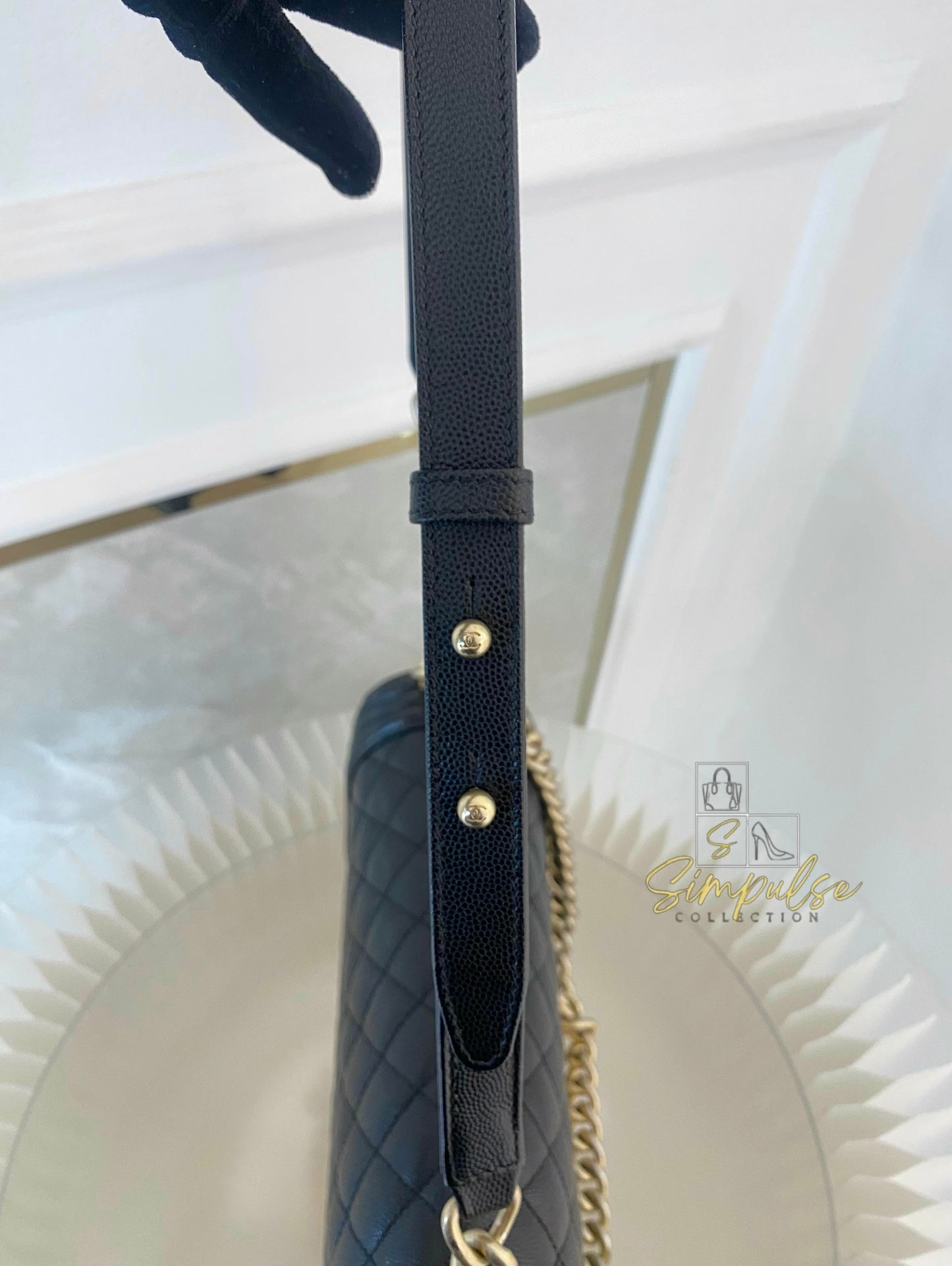 Chanel Leboy Old Medium Caviar Black GHW