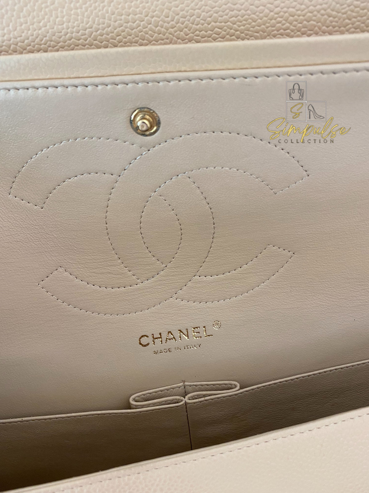 CHANEL JUMBO DOUBLE FLAP BEIGE CAVIAR