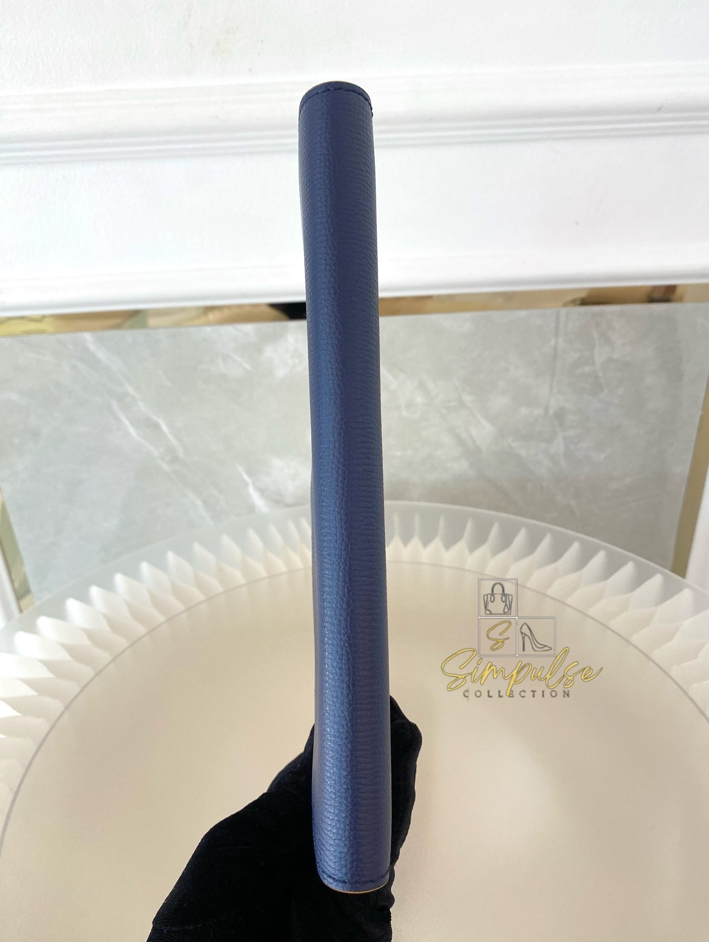Salvatore Ferragamo Navy Blue Envelope
