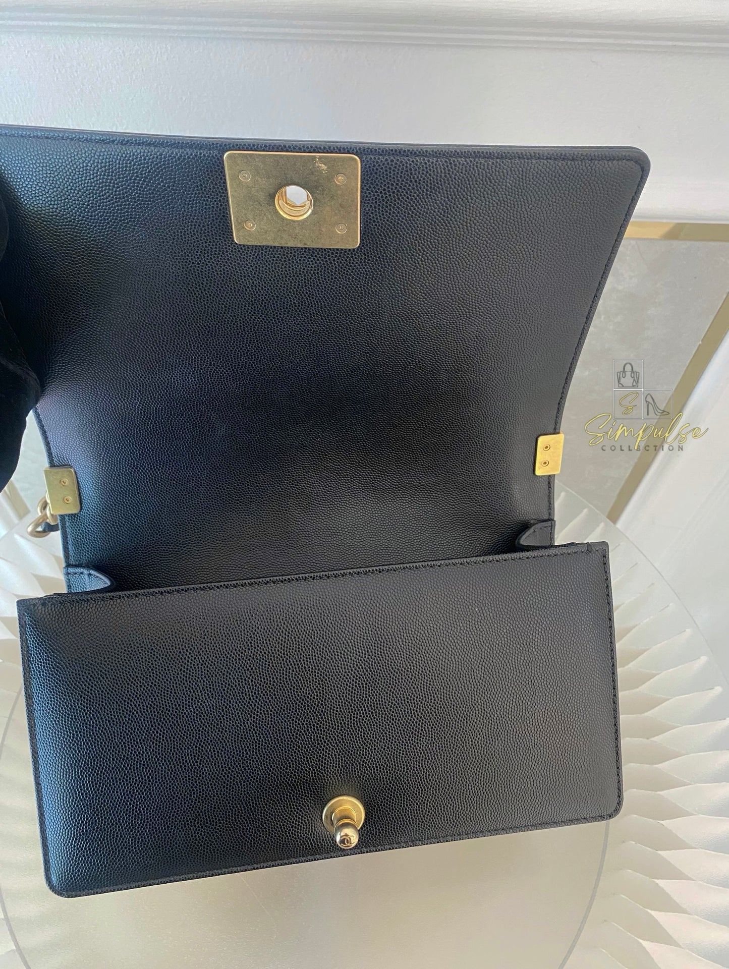 Chanel Leboy Old Medium Caviar Black GHW