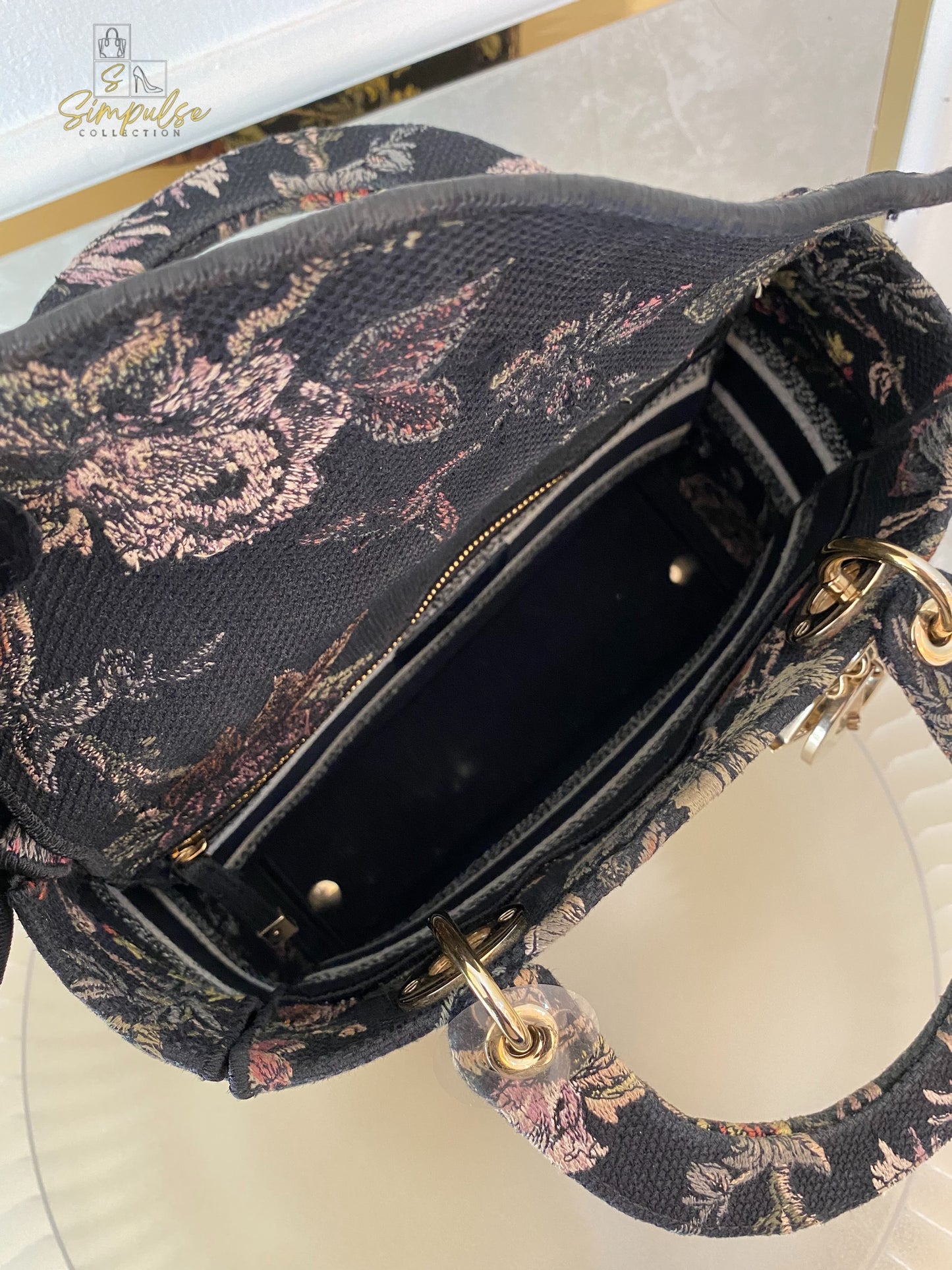 DIOR D-LITE OBLIQUE MEDIUM BLACK