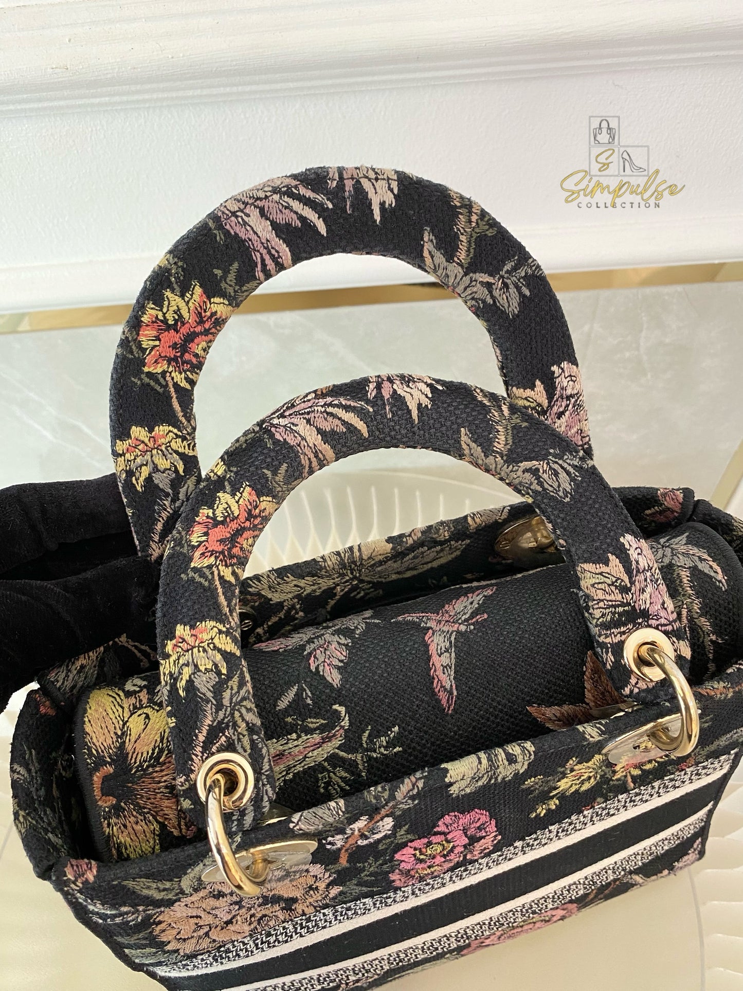 DIOR D-LITE OBLIQUE MEDIUM BLACK