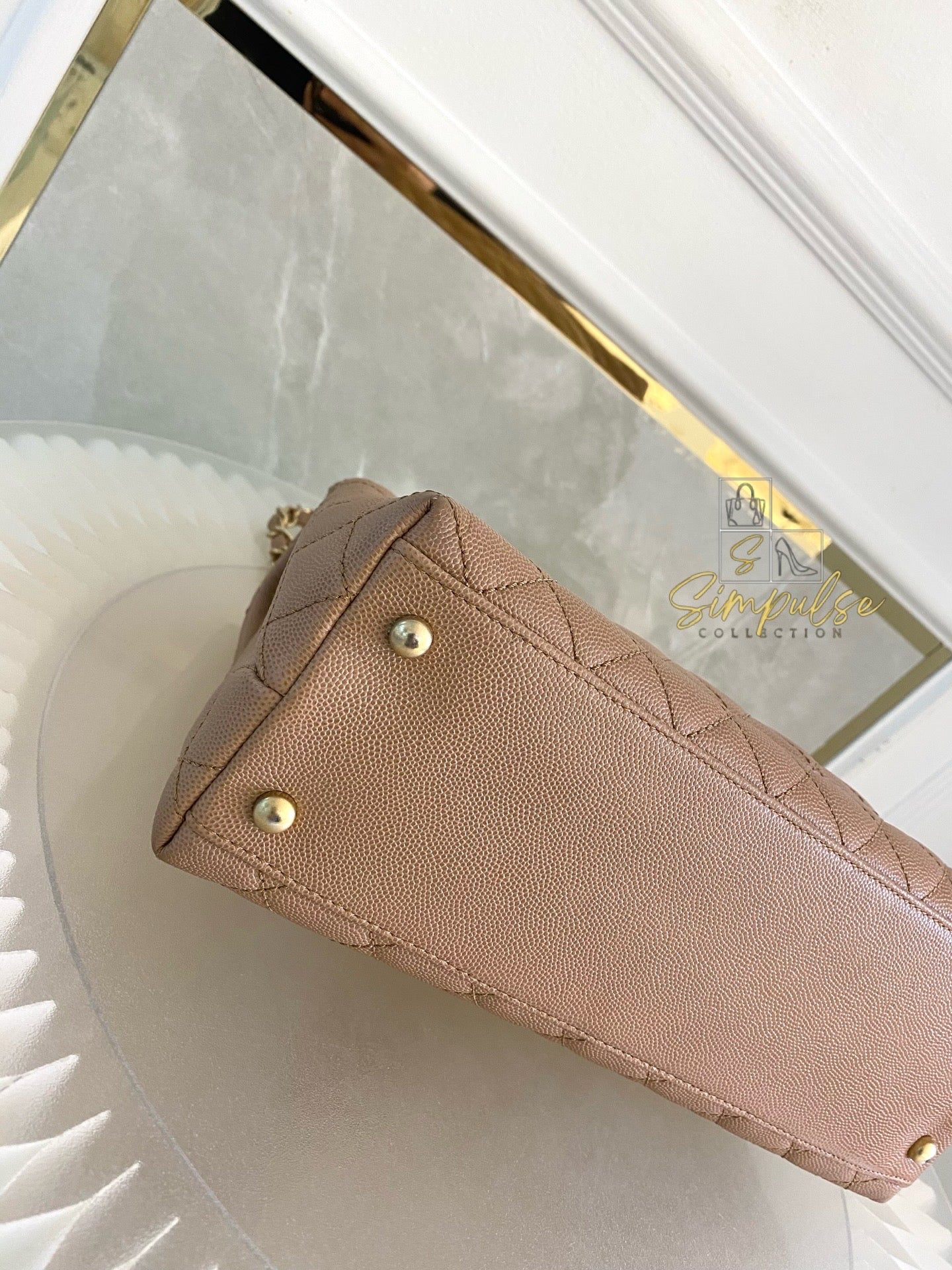 Chanel Coco Lizard Medium Top Handle