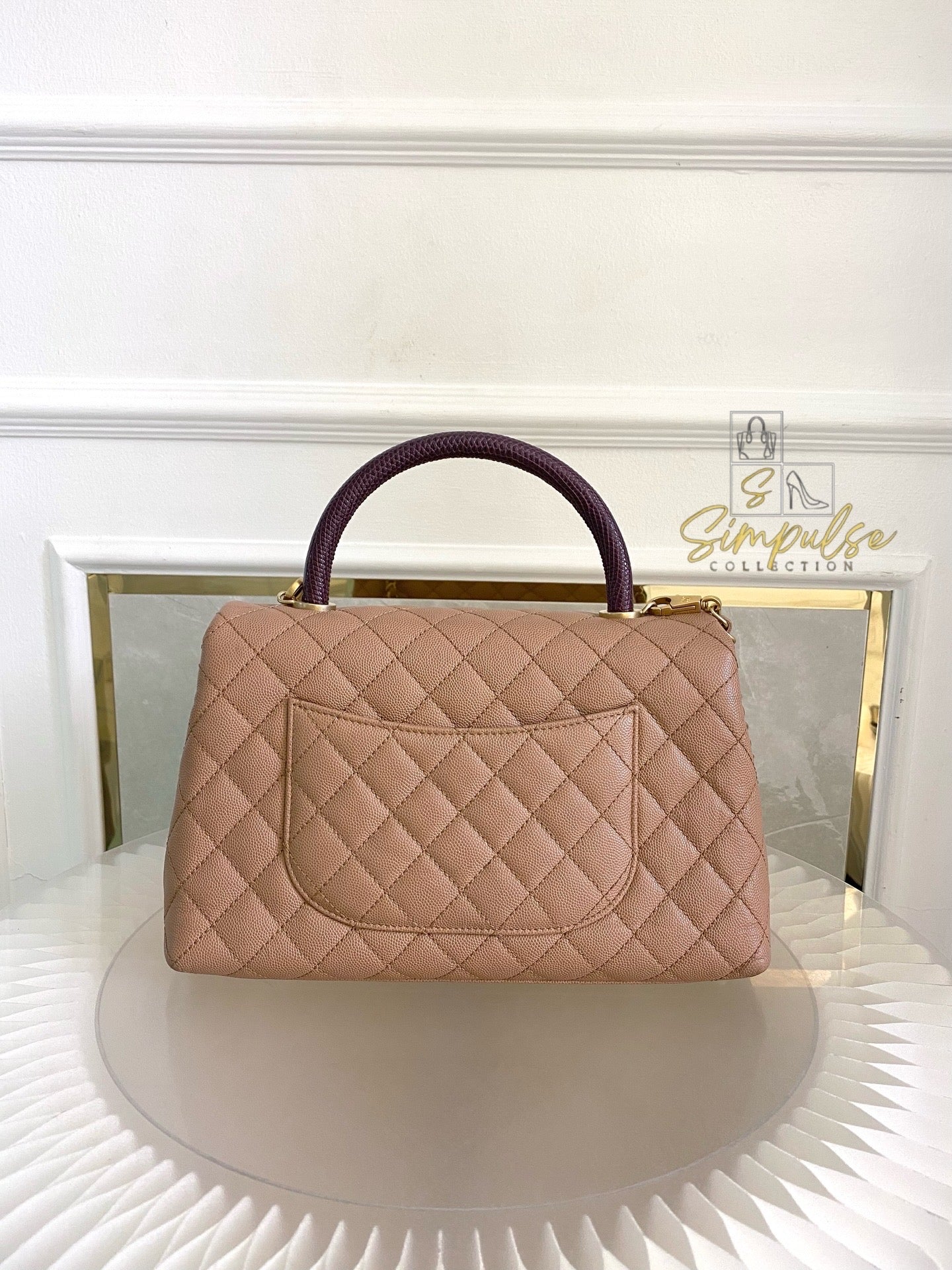 Chanel Coco Lizard Medium Top Handle