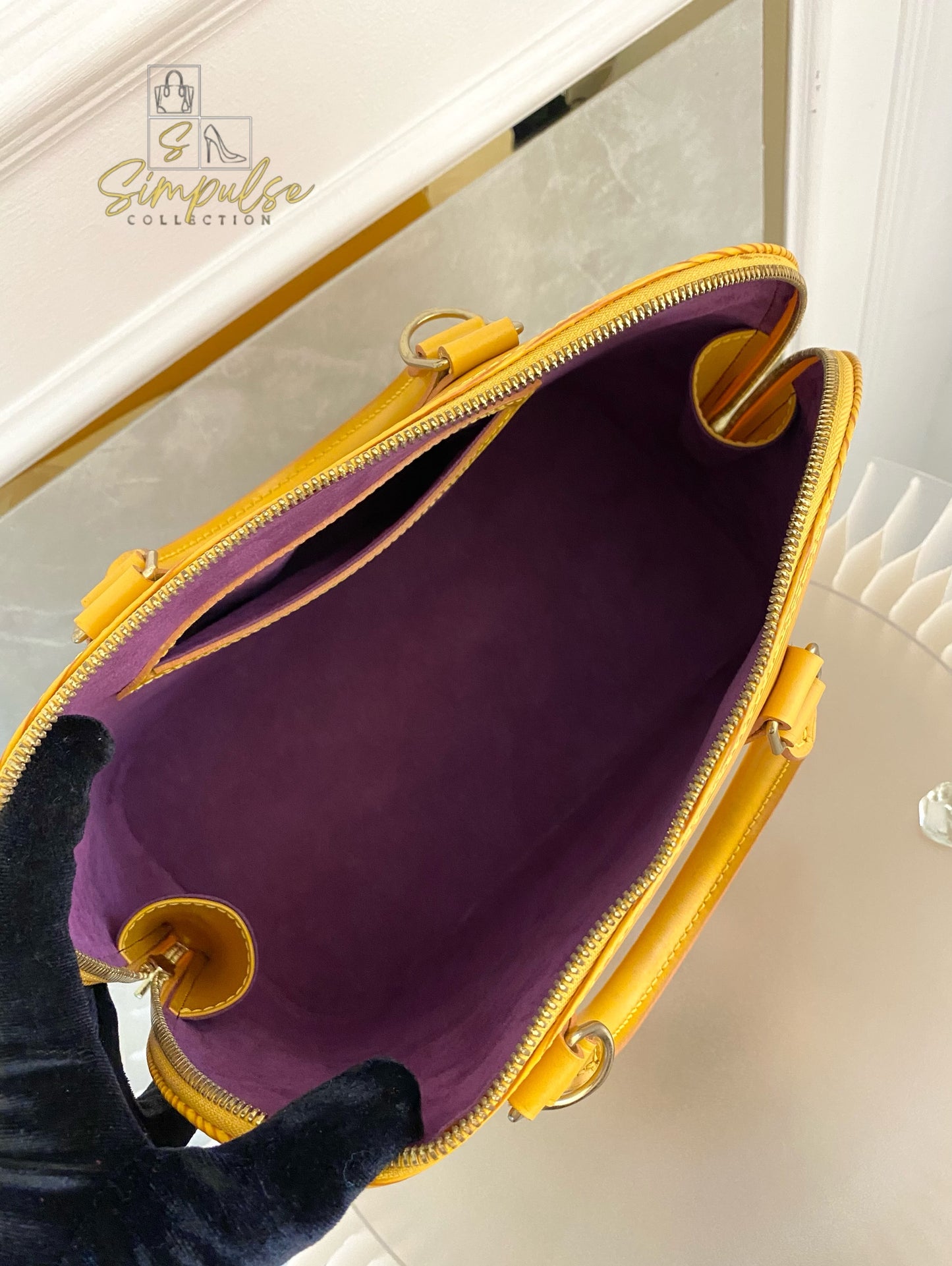 Louis Vuitton Epi Alma Bag Yellow