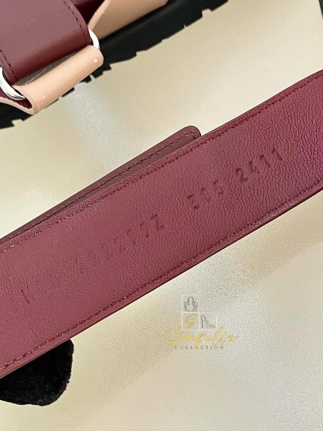 Hermes Chypre Beige Perlino/Rouge H Calfskin Sandal