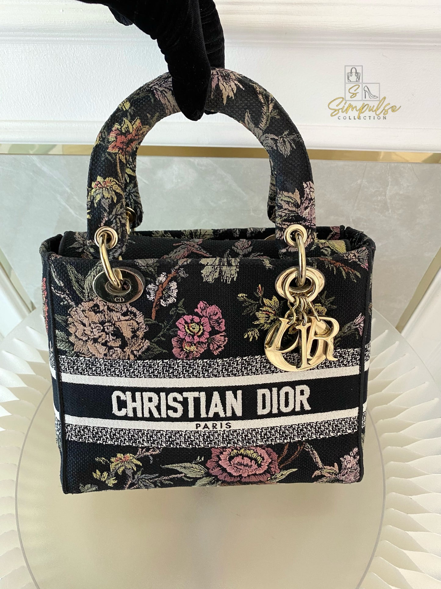 DIOR D-LITE OBLIQUE MEDIUM BLACK