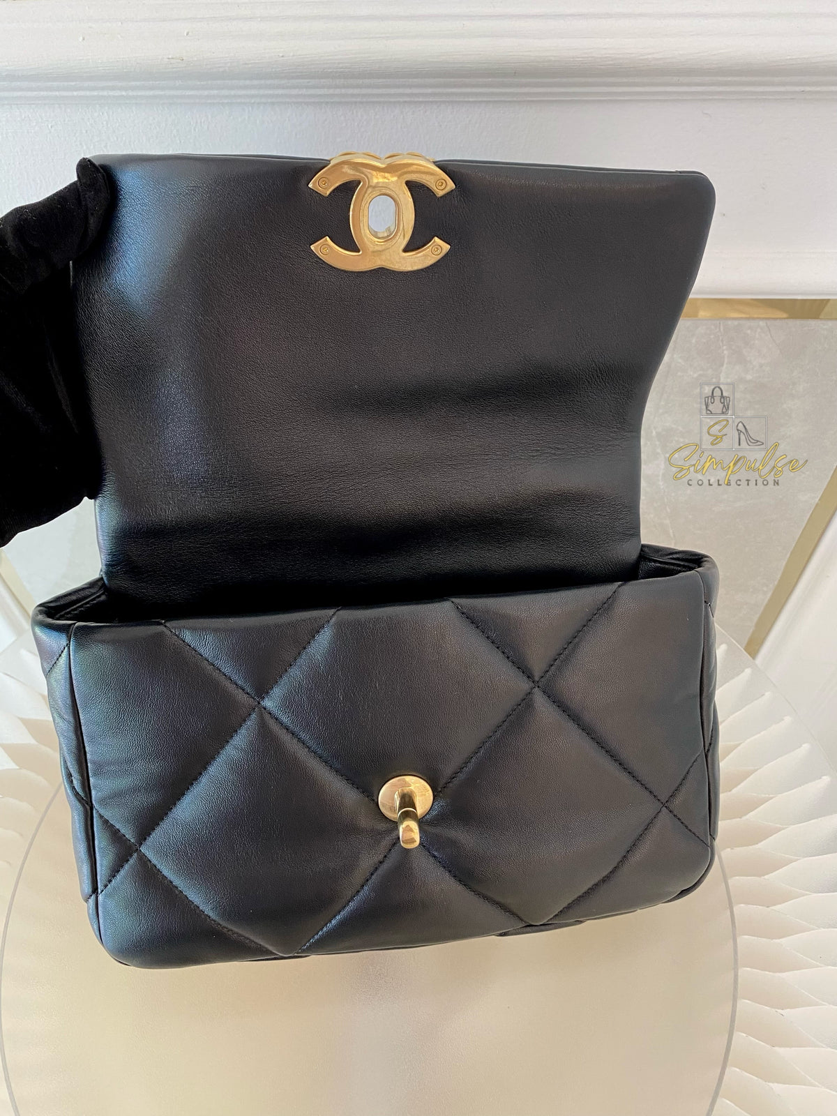 CHANEL C19 SMALL BLACK