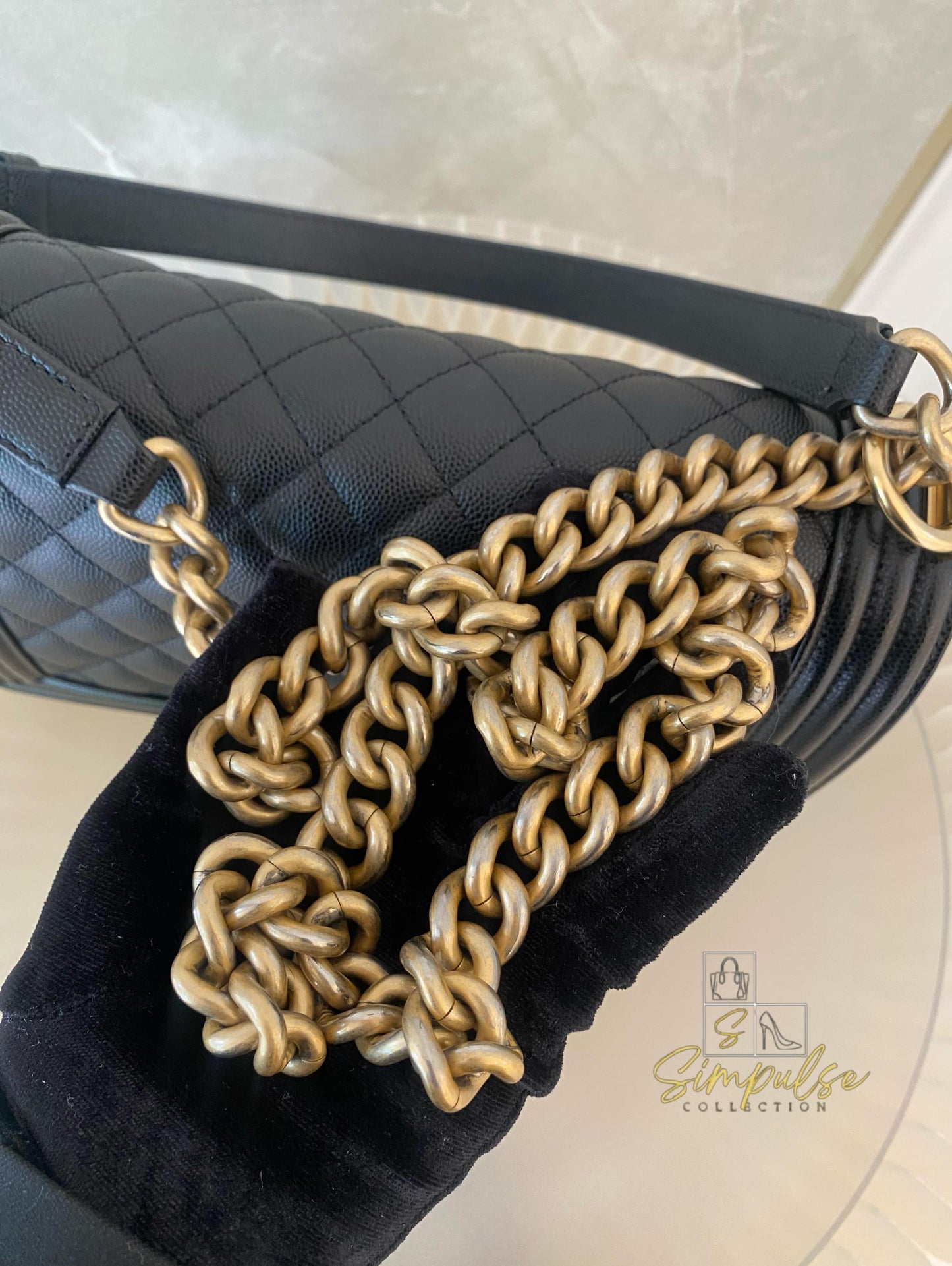 Chanel Leboy Old Medium Caviar Black GHW