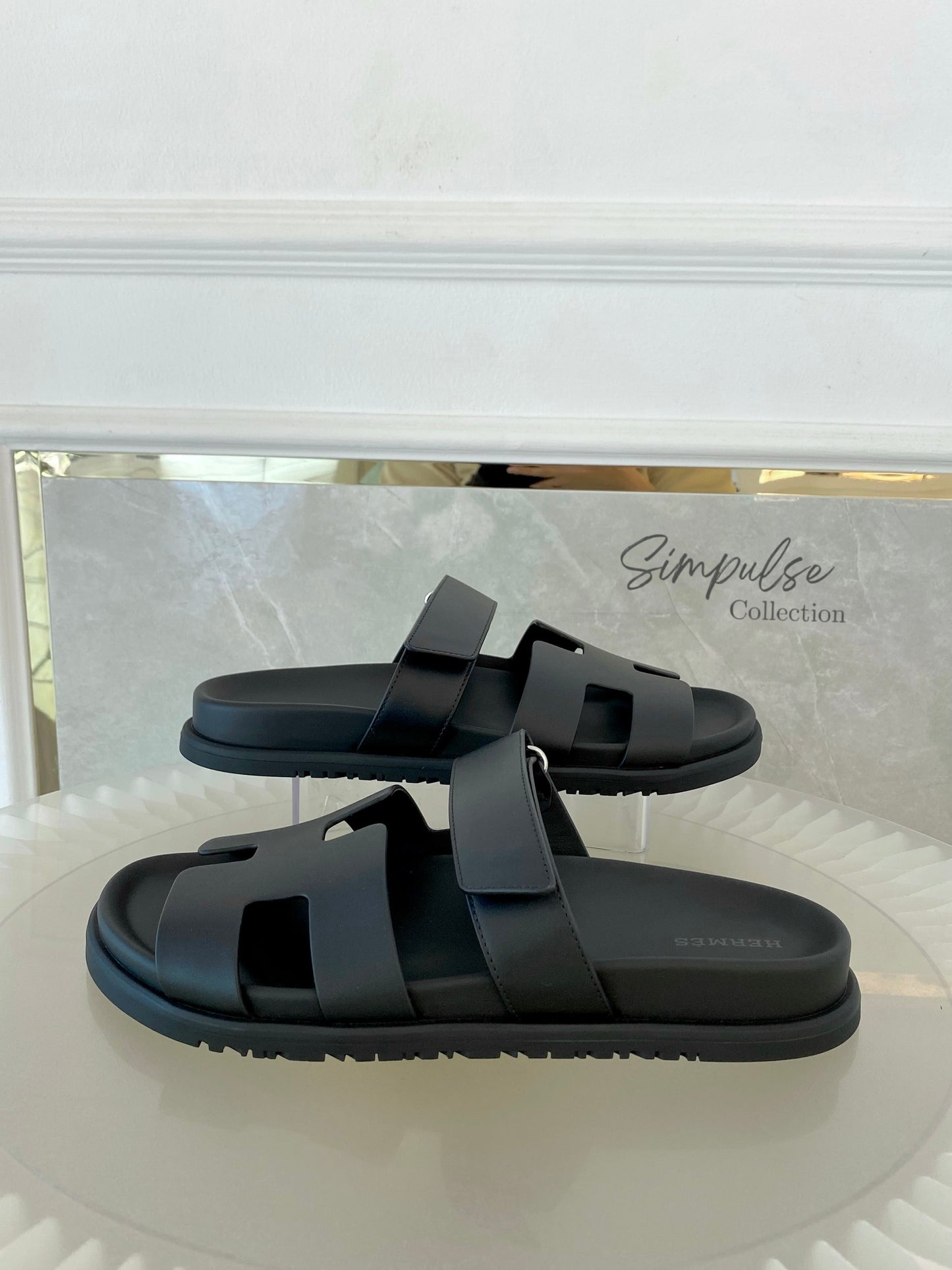 HERMES BLACK SANDAL