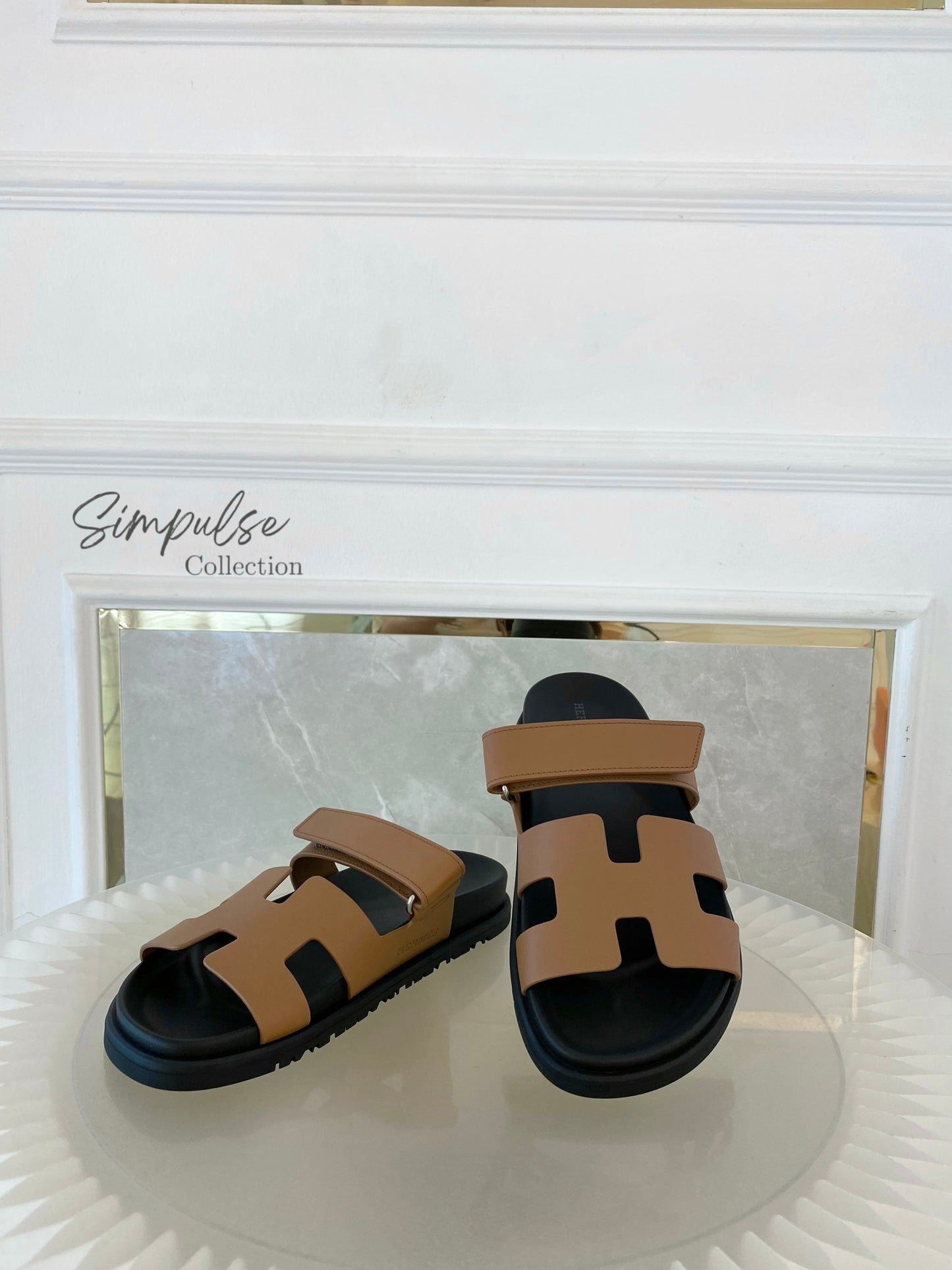 HERMES CHYPRE TAN SANDAL