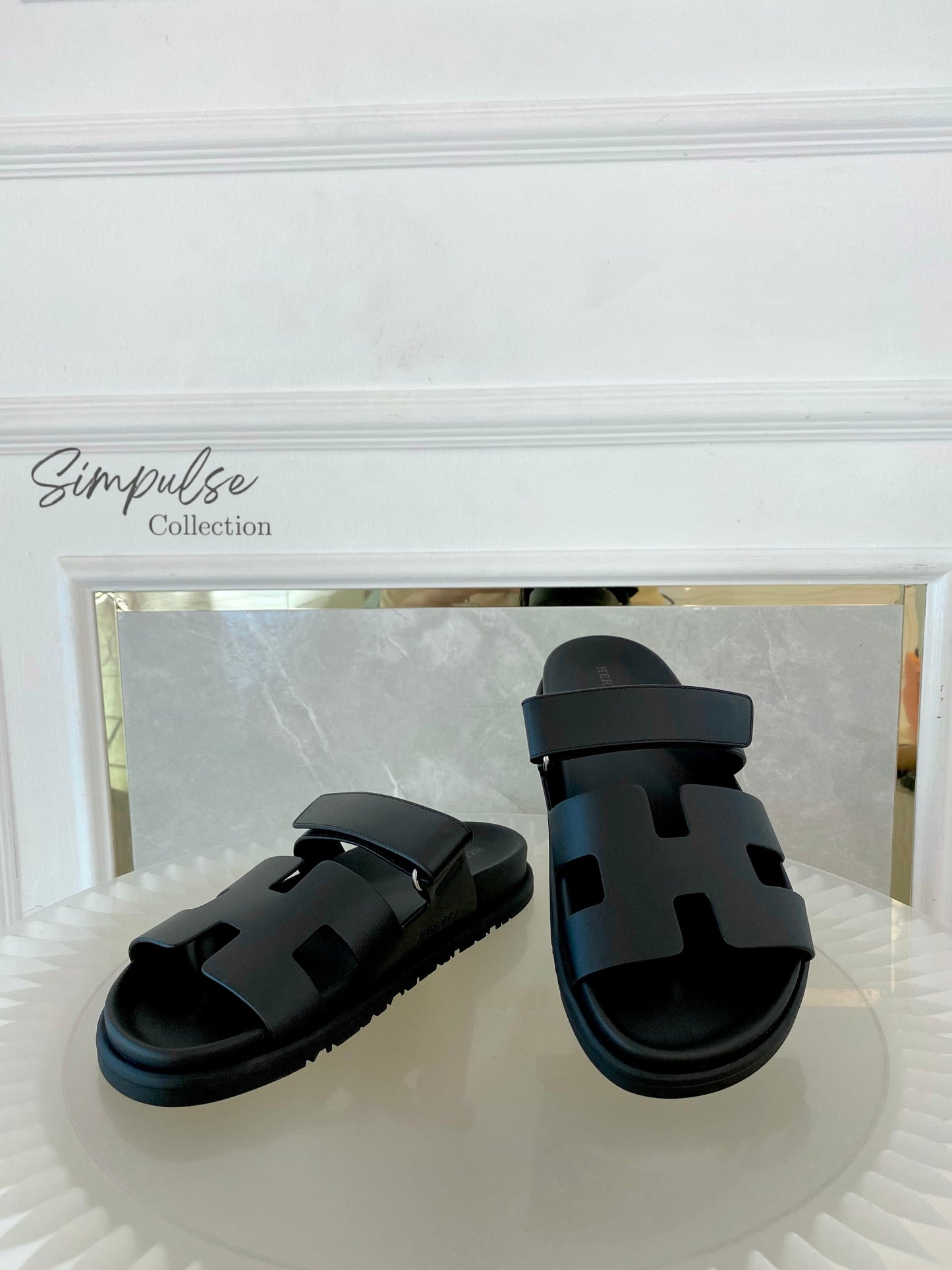 HERMES BLACK SANDAL