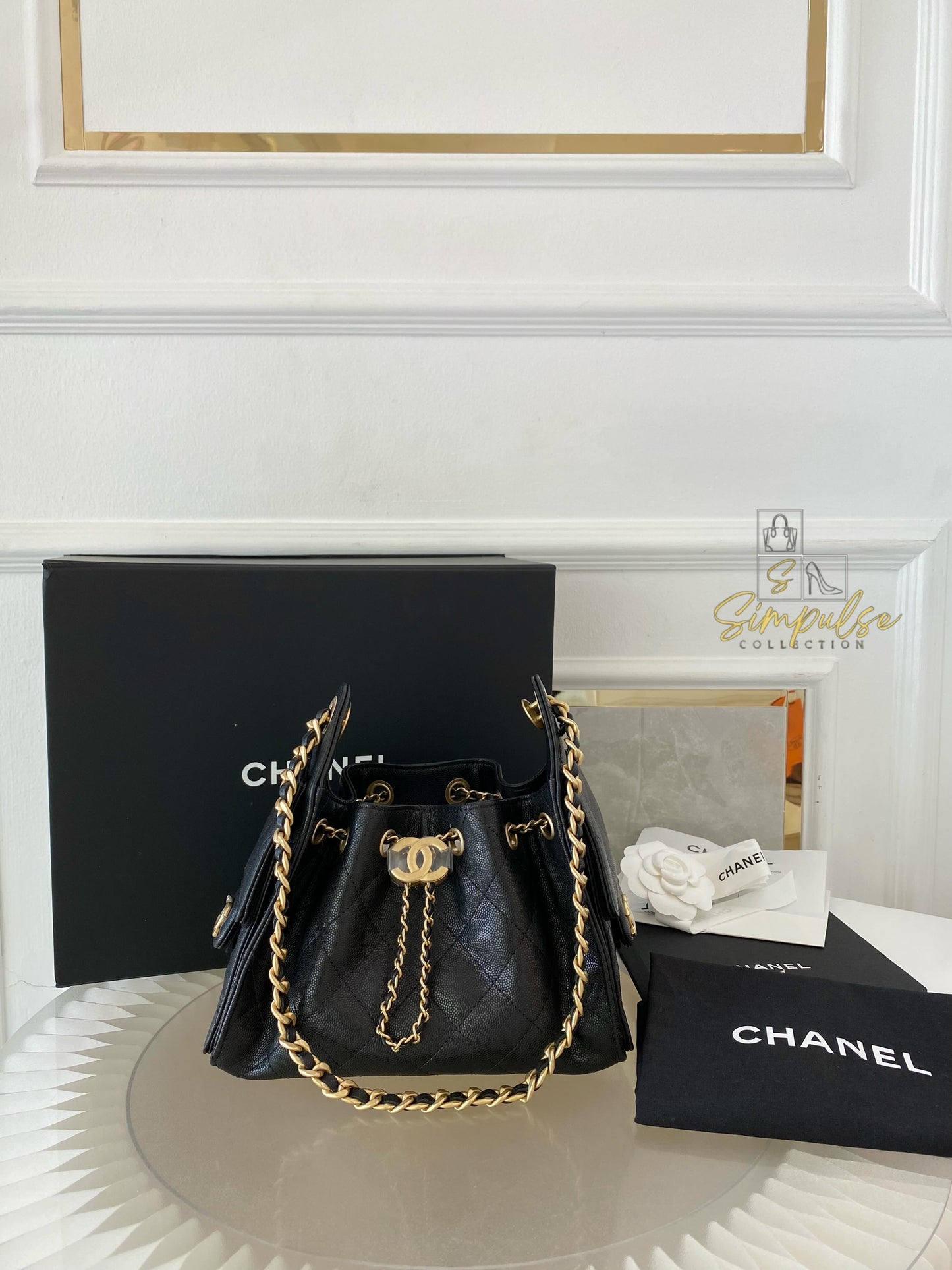 Chanel C25 Mini Black Caviar GHW