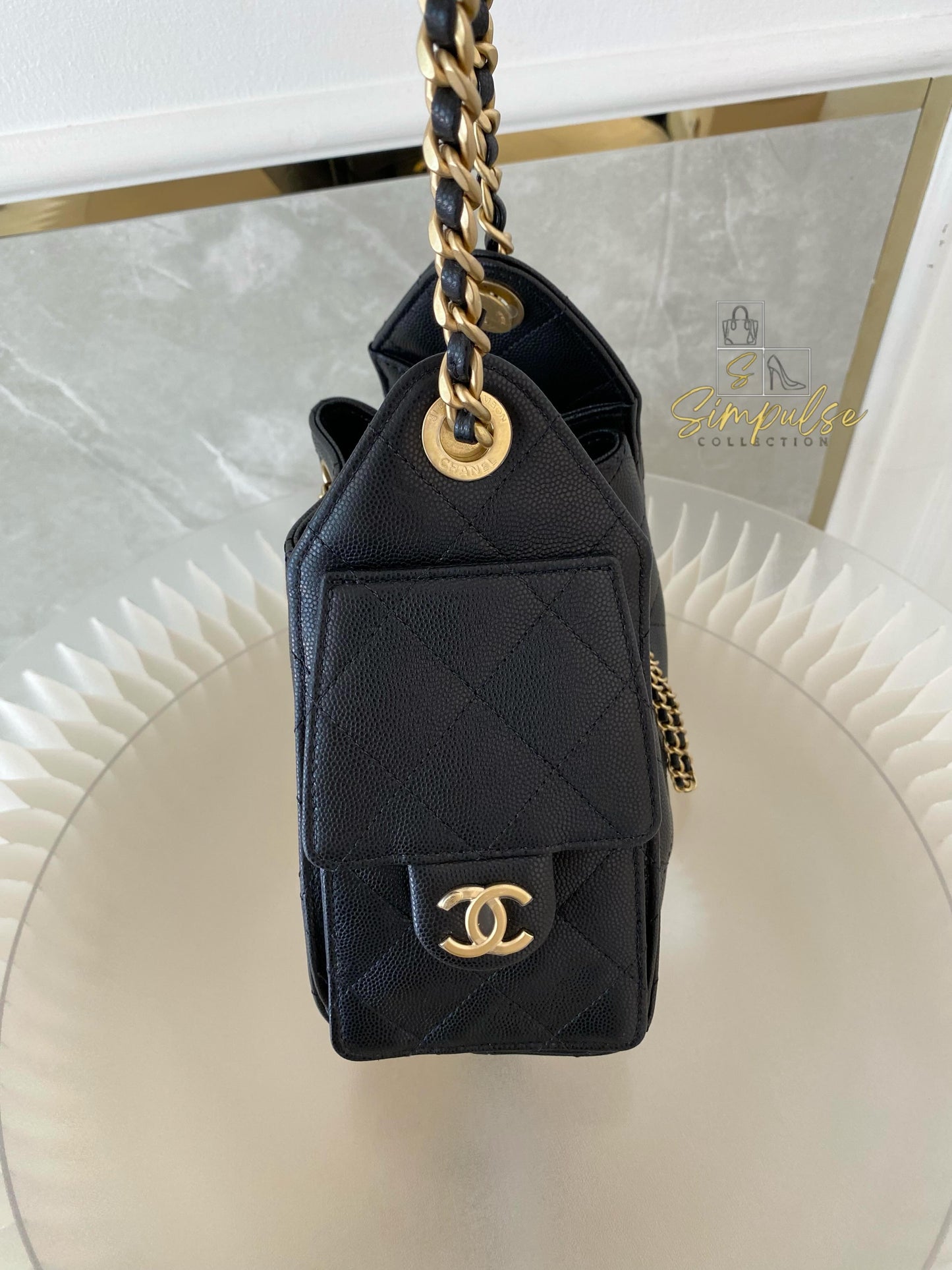 Chanel C25 Mini Black Caviar GHW
