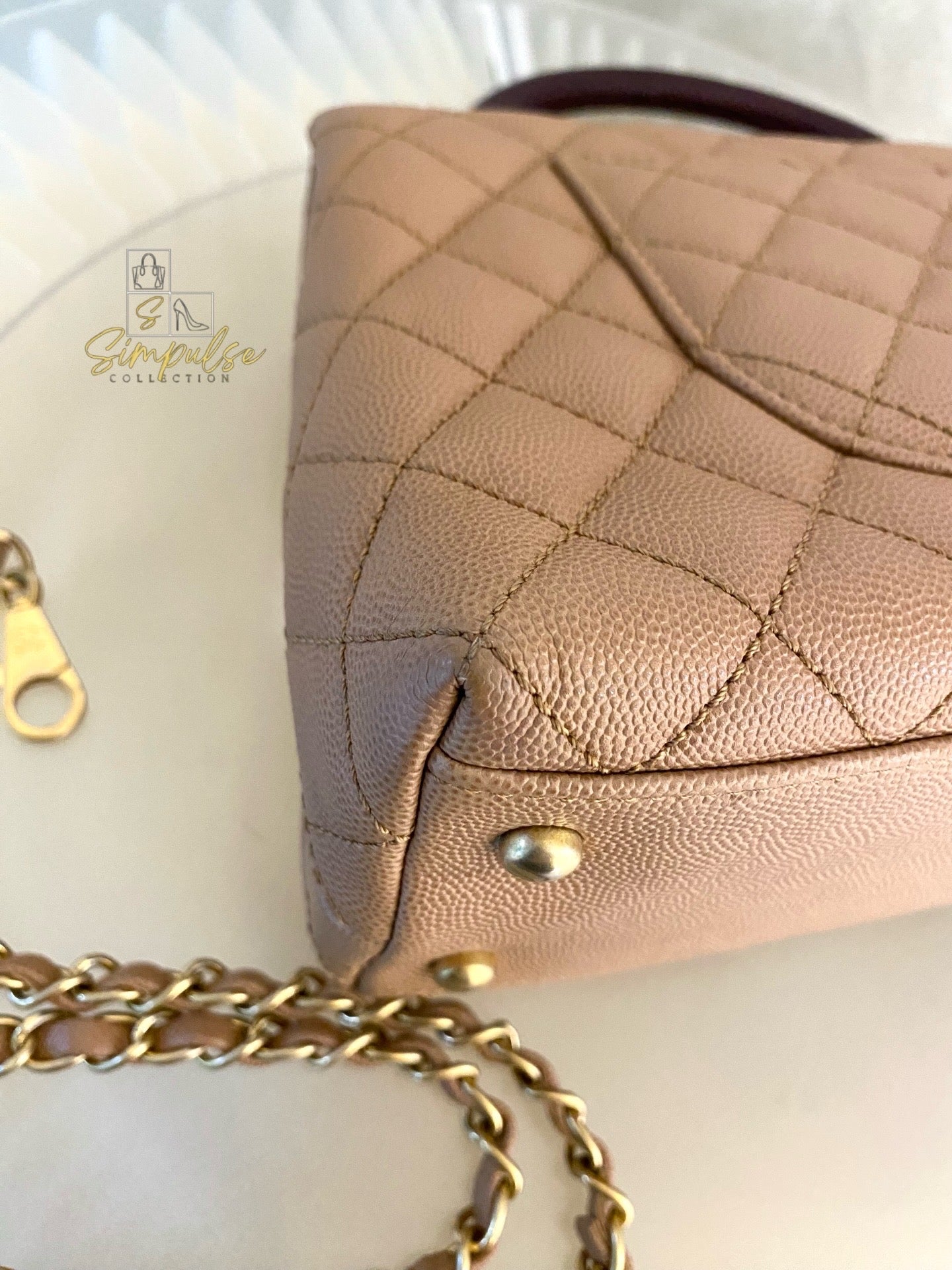 Chanel Coco Lizard Medium Top Handle