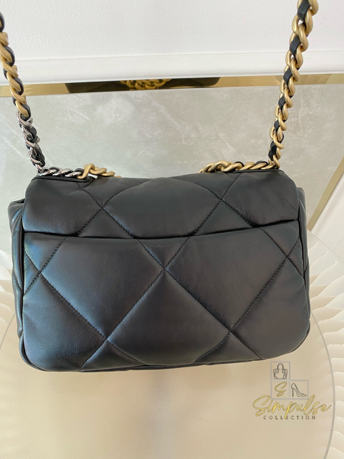 CHANEL C19 SMALL BLACK