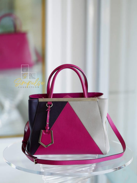 Fendi 2 Jours Petite Tricolor Satchel