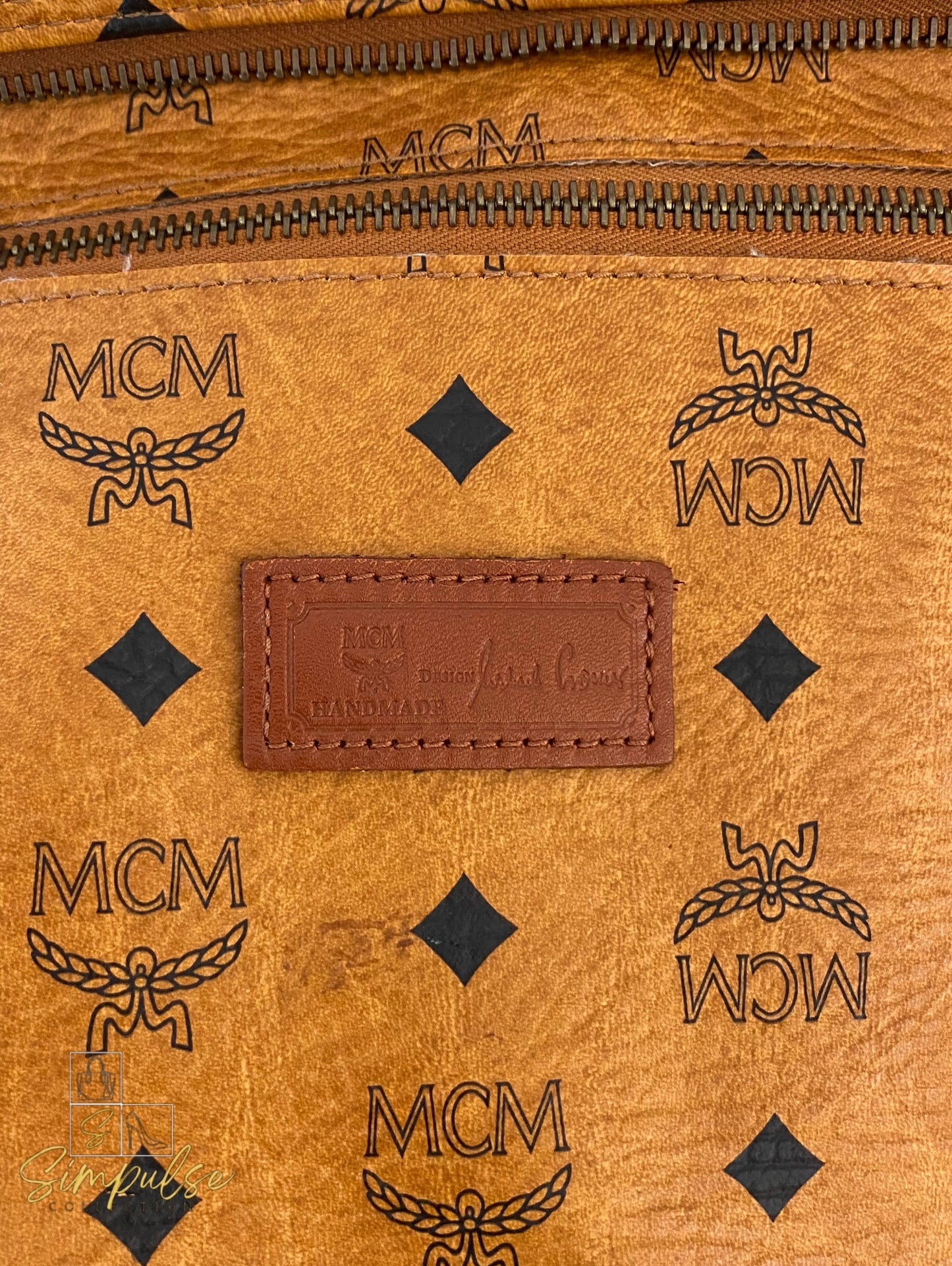 MCM Visetos Monogram Brown Tote Bag