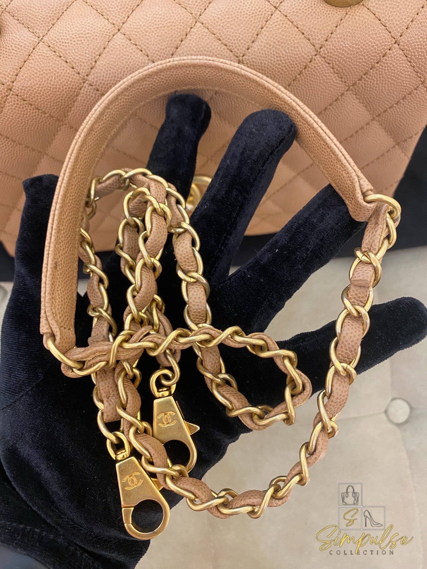 Chanel Coco Lizard Medium Top Handle
