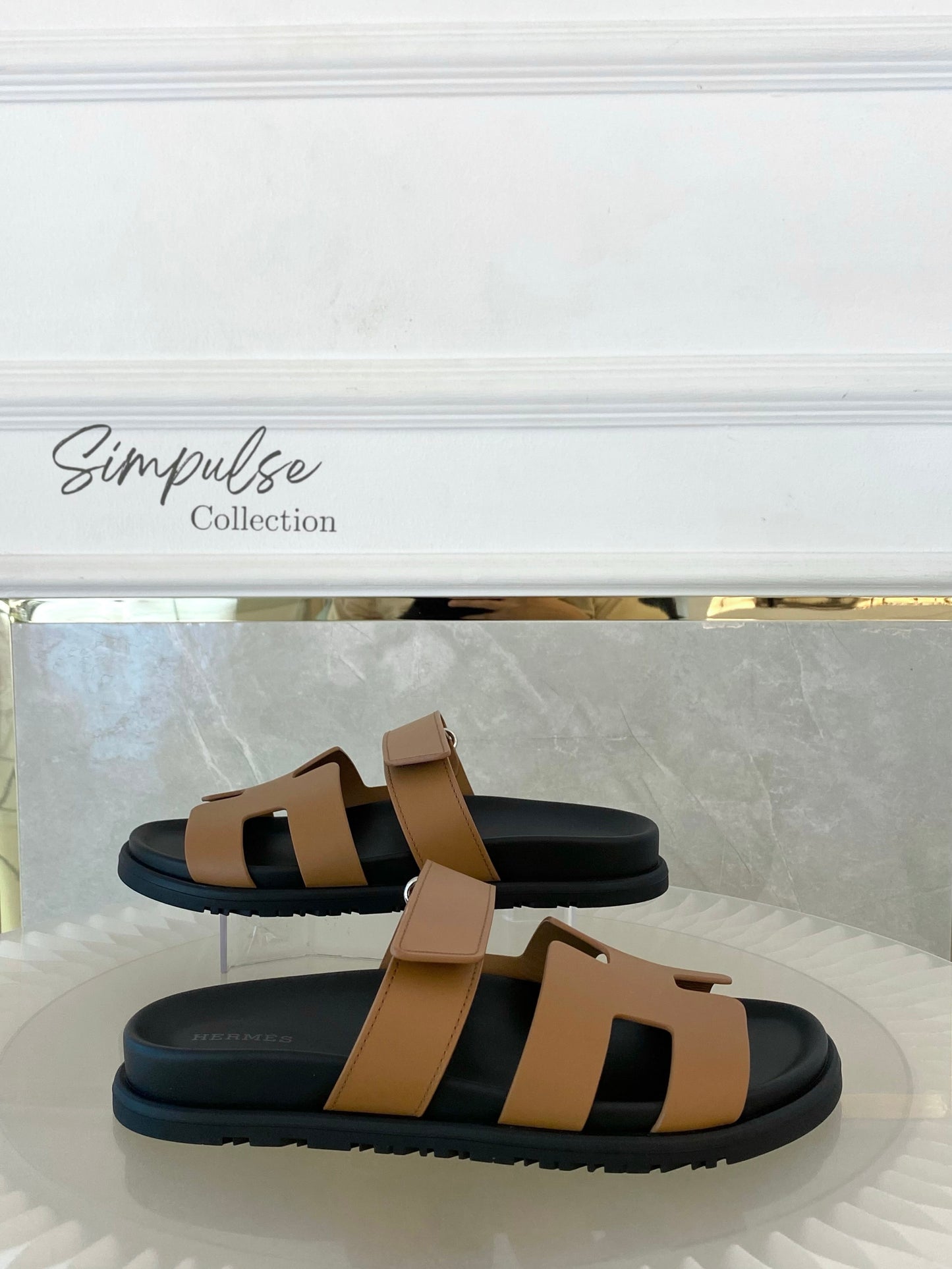 HERMES CHYPRE TAN SANDAL