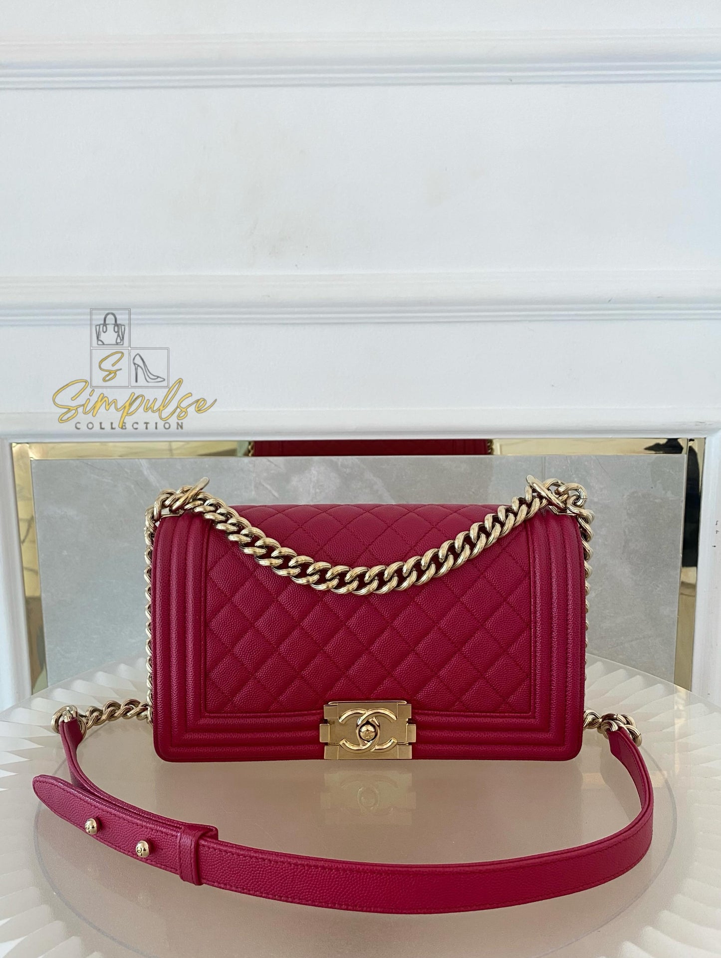 Chanel Leboy Caviar Pink Old Medium GHW