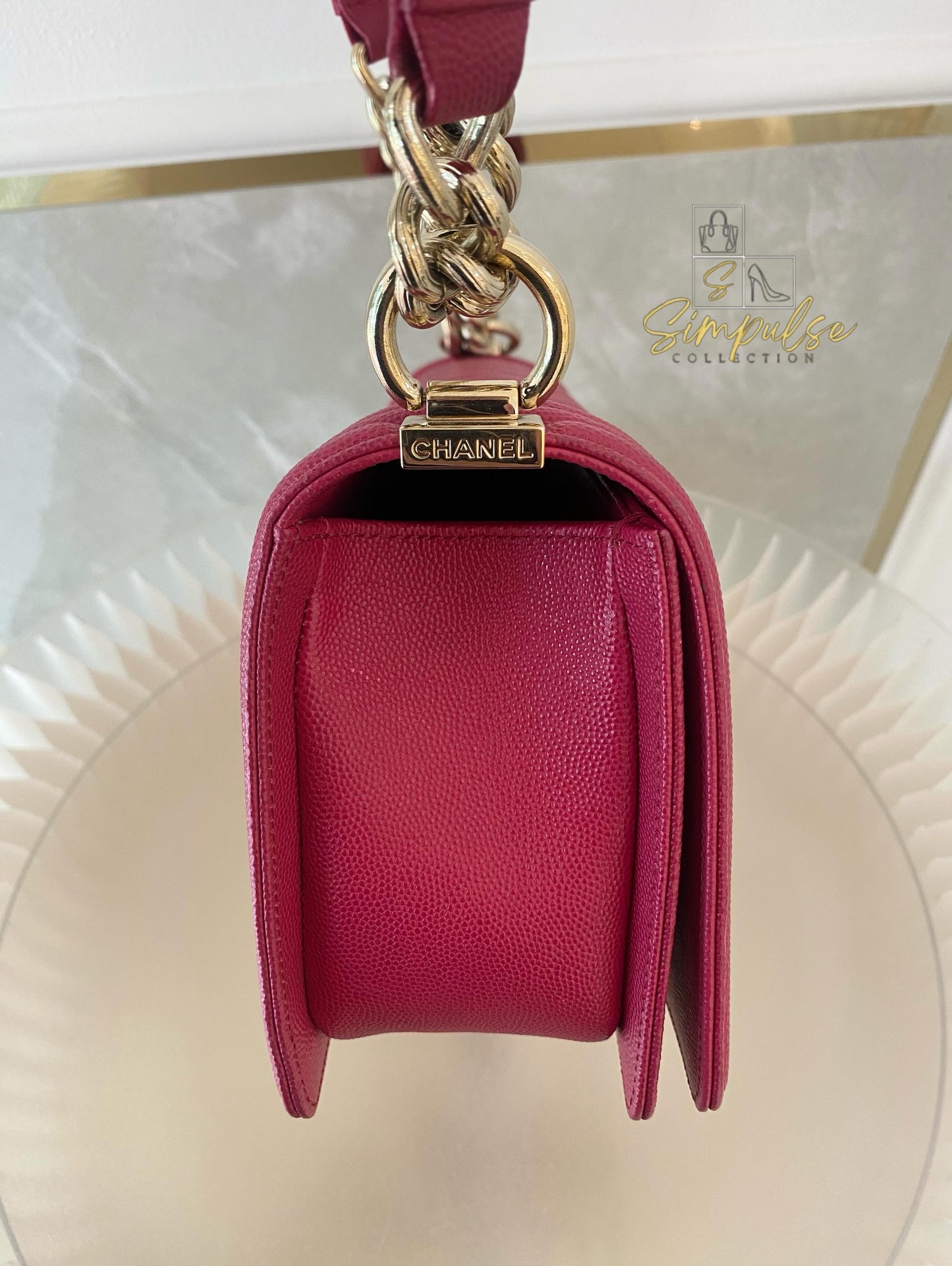 Chanel Leboy Caviar Pink Old Medium GHW