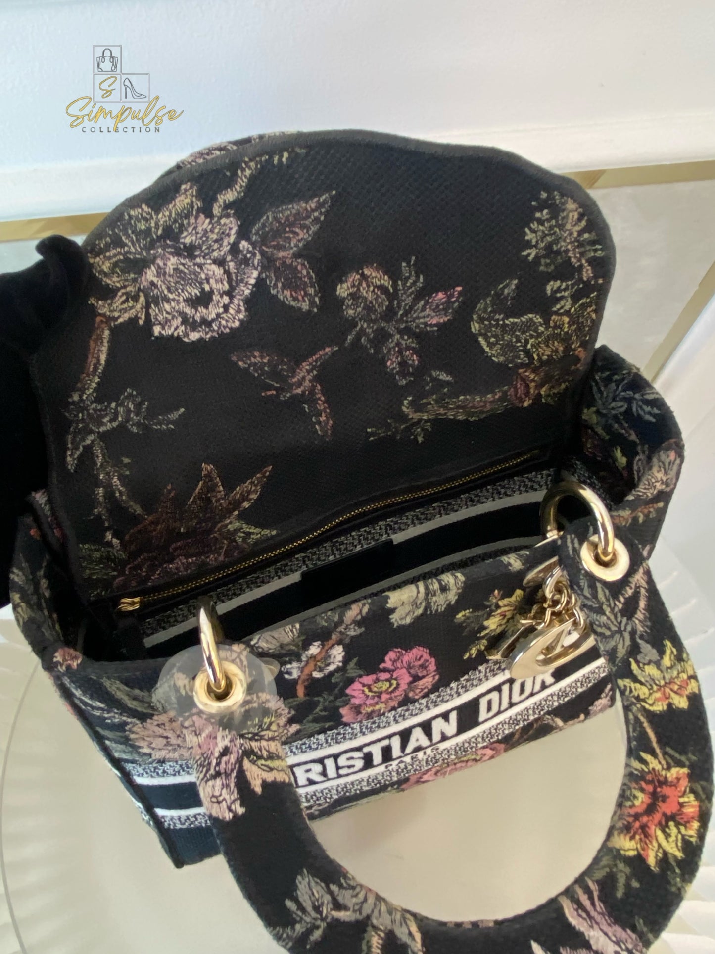 DIOR D-LITE OBLIQUE MEDIUM BLACK