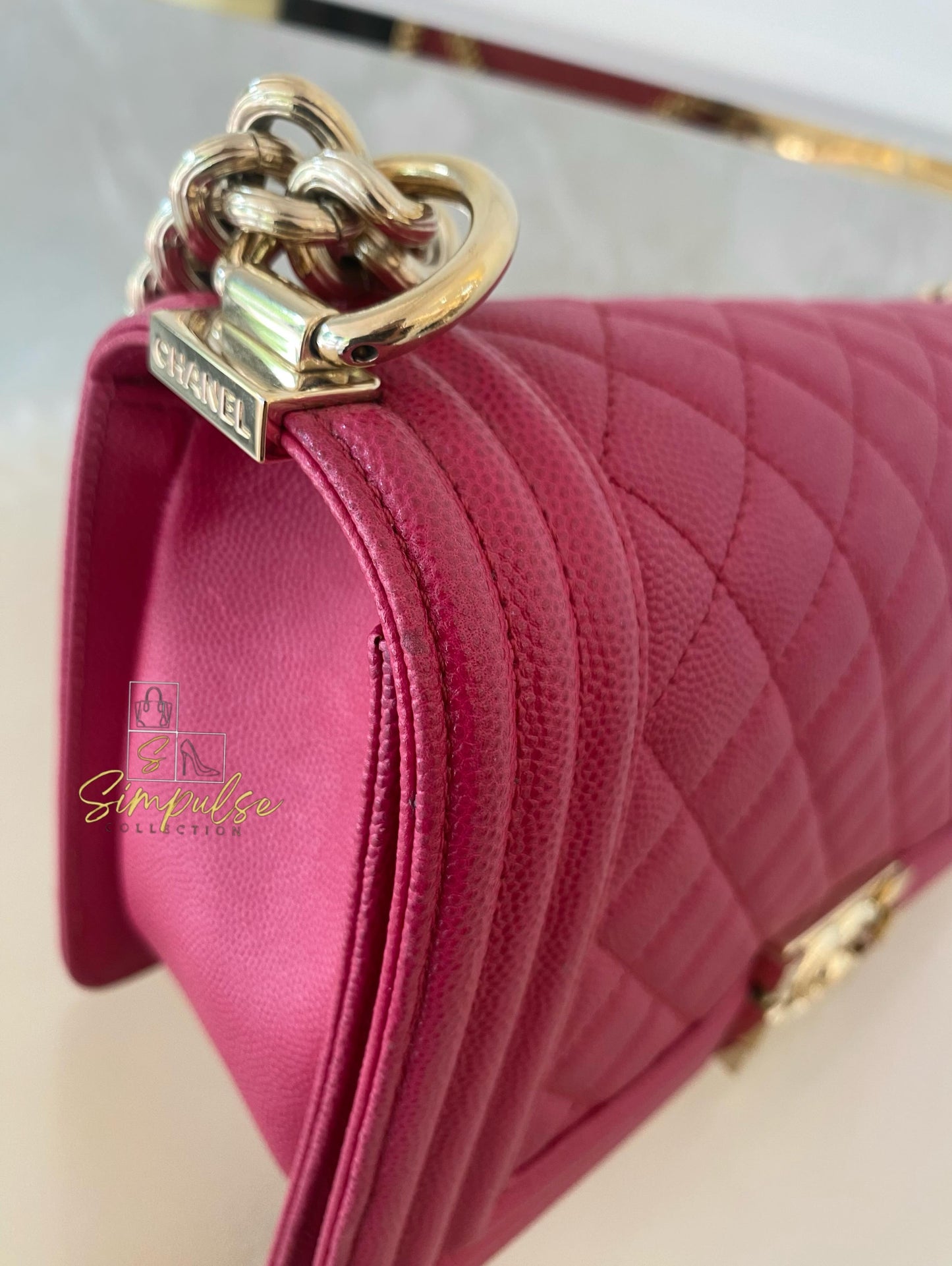 Chanel Leboy Caviar Pink Old Medium GHW