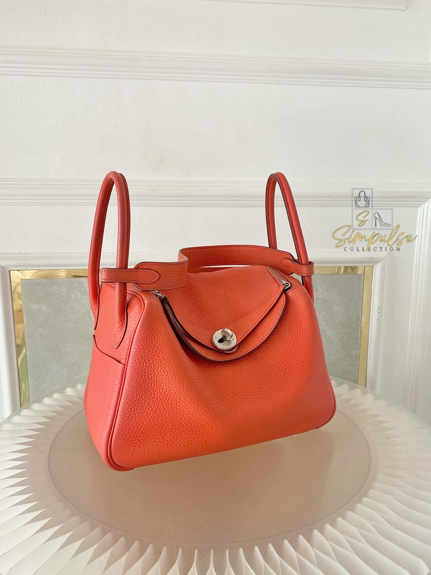 Hermes Lindy 26 in Rose Jaipur PHW