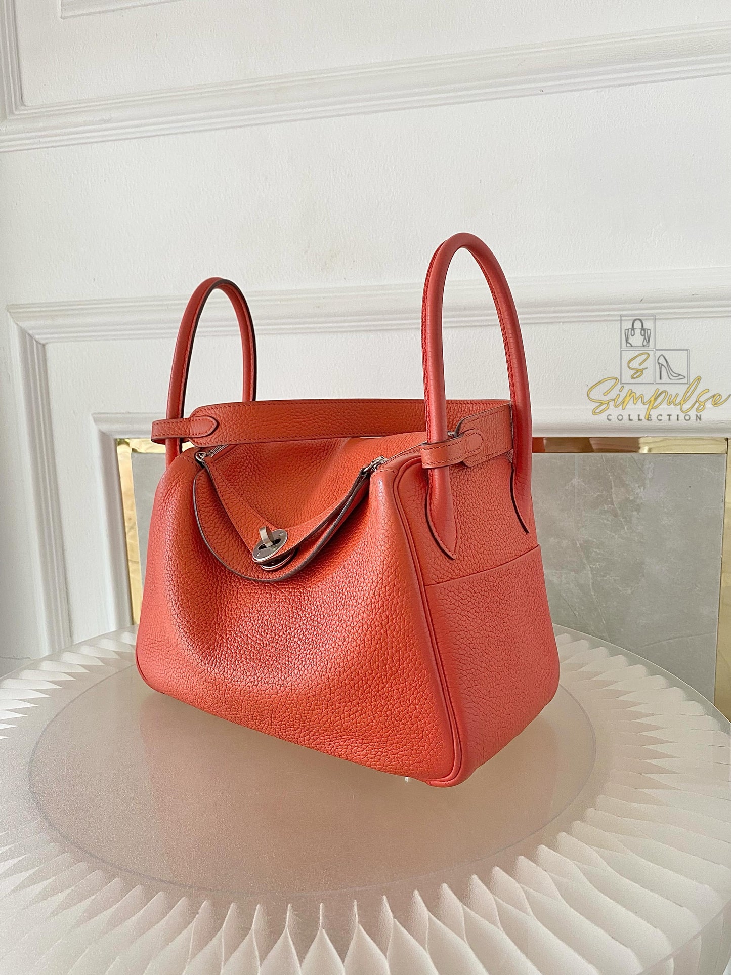 Hermes Lindy 26 in Rose Jaipur PHW