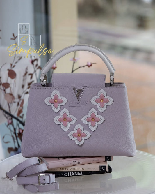 Louis Vuitton Capuccine Limited Edition Leather w/ Applique Pm