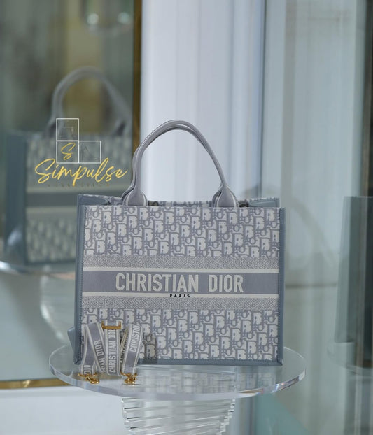Dior Booktote Oblique Gray Medium w/ Strap