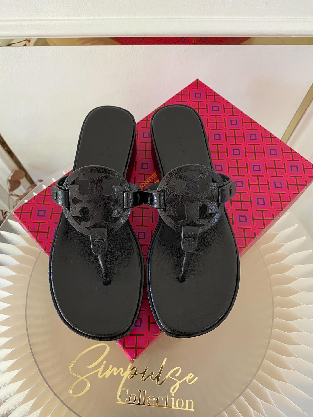 Tory Burch Black Miller Wedge